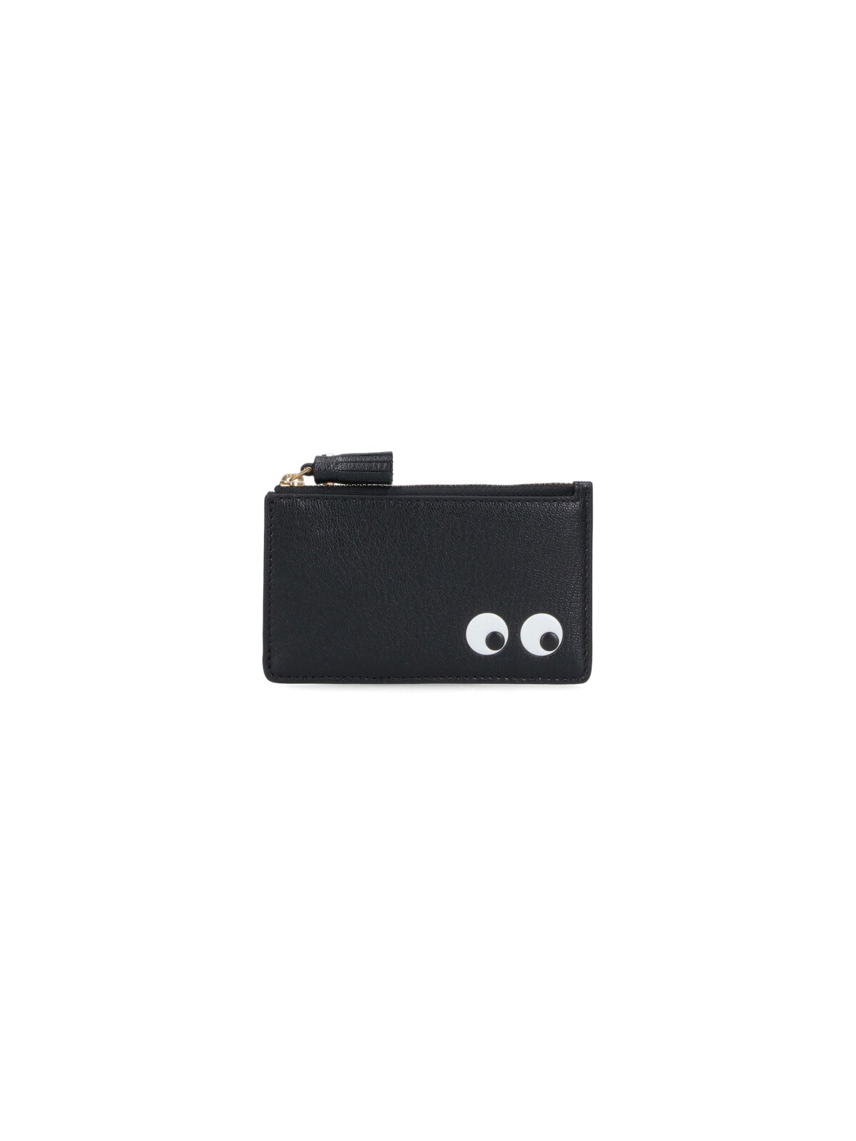 Anya Hindmarch 'eyes' Zip Card Holder In Black