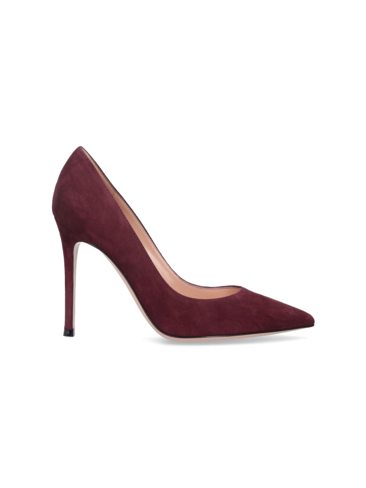 Gianvito Rossi Pointed Toe Stiletto Heel Suede Pumps In Red
