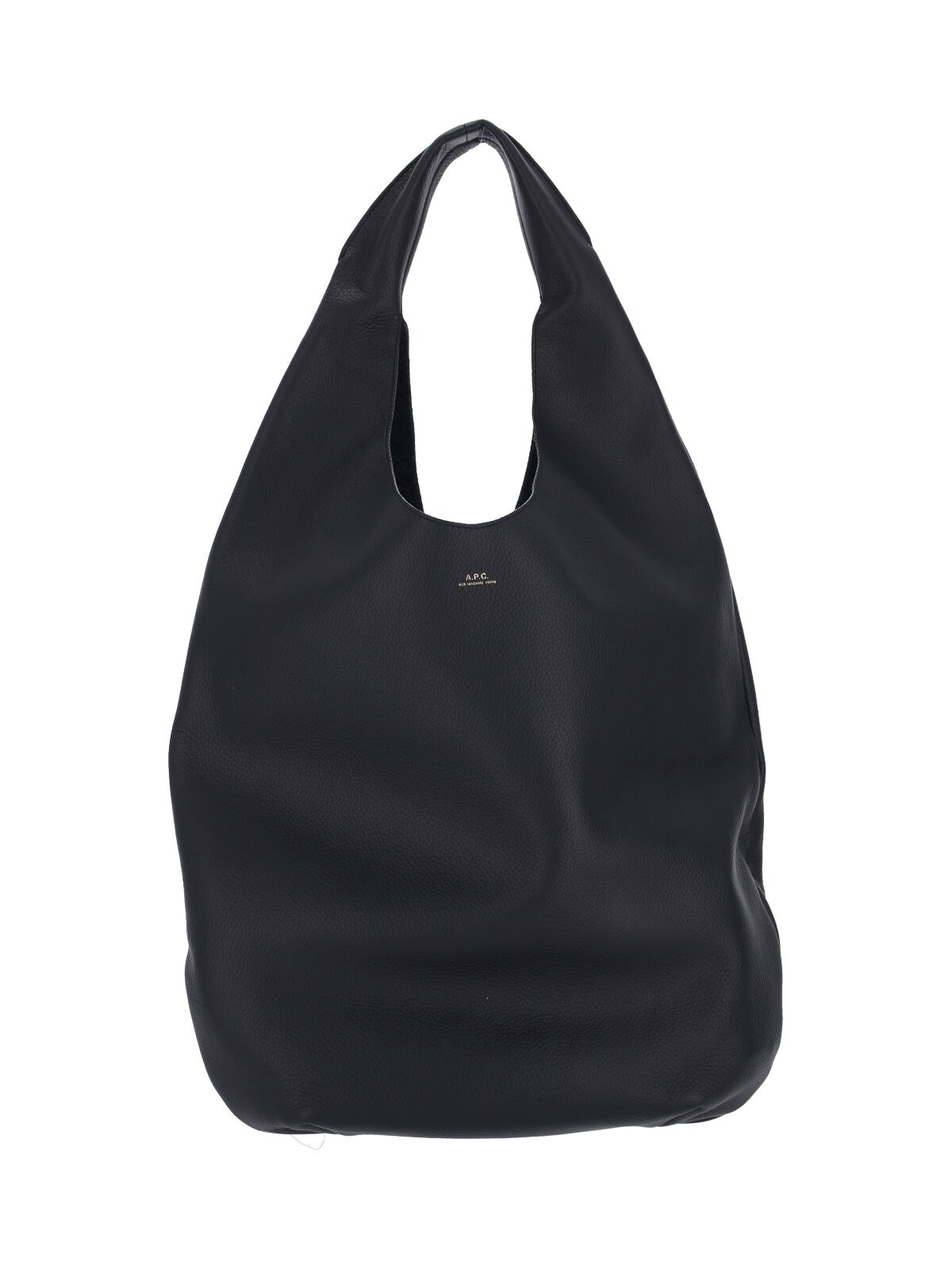 Apc Soft Grained Leather Slouchy Shoulder Bag In Black