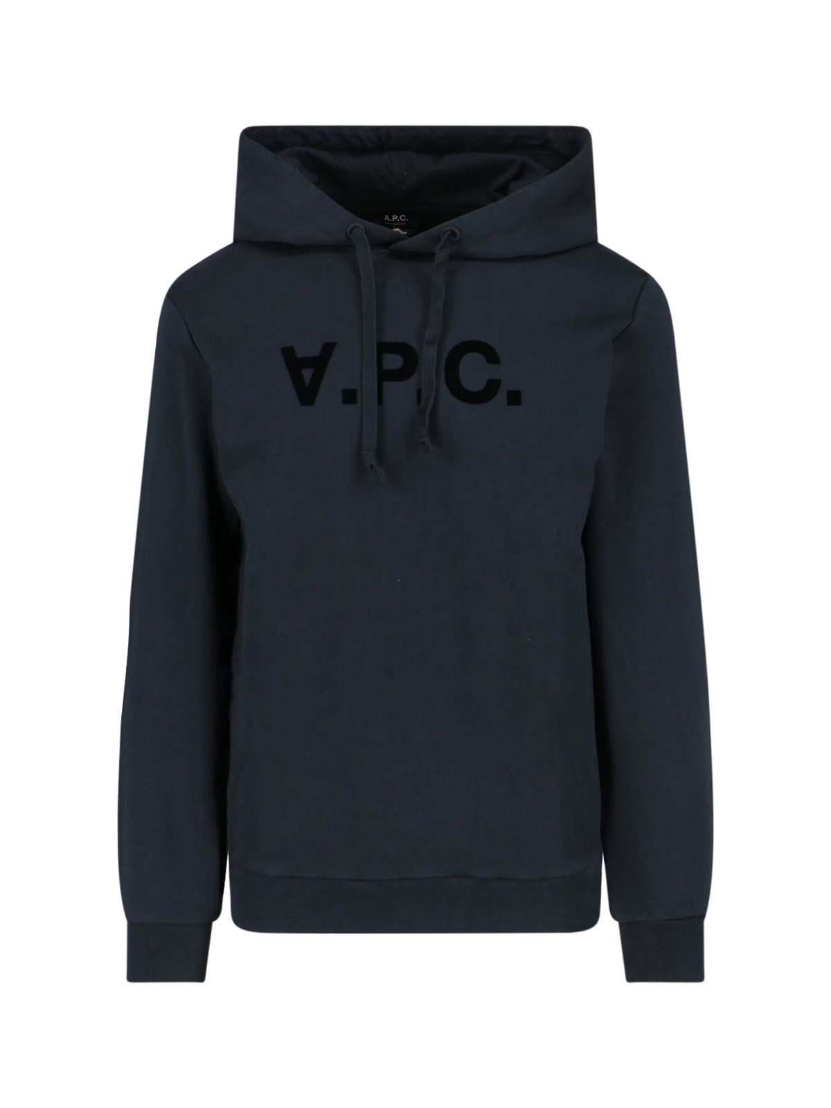 A.p.c. Uomo Nero Felpa Cappuccio Logo