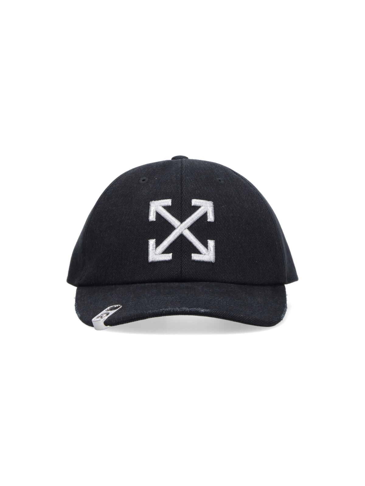 Off-white Curved Visor Baseball Cap In Black Cotton In Black