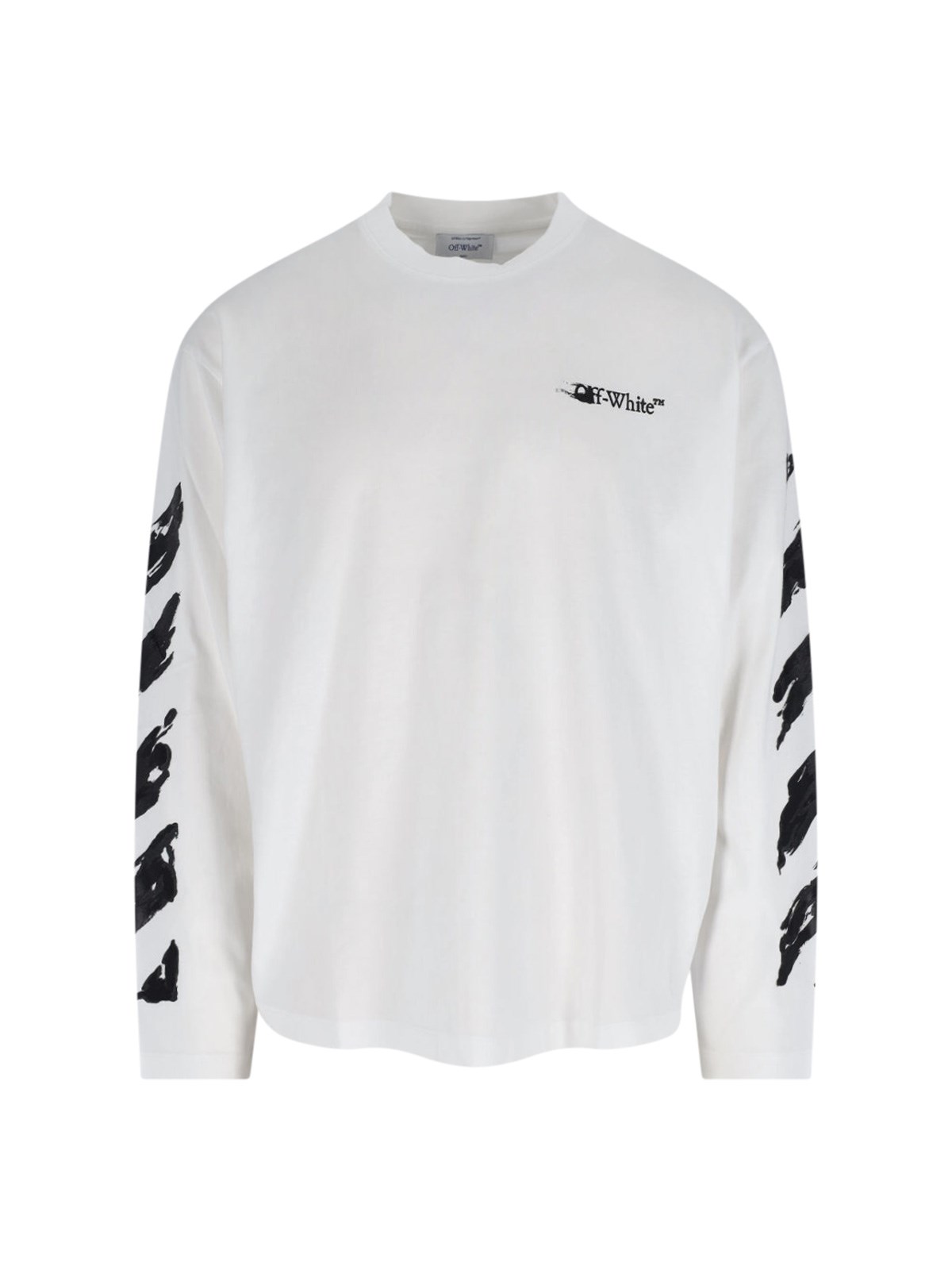 Off-white Arrow Print Long-sleeved T-shirt In White