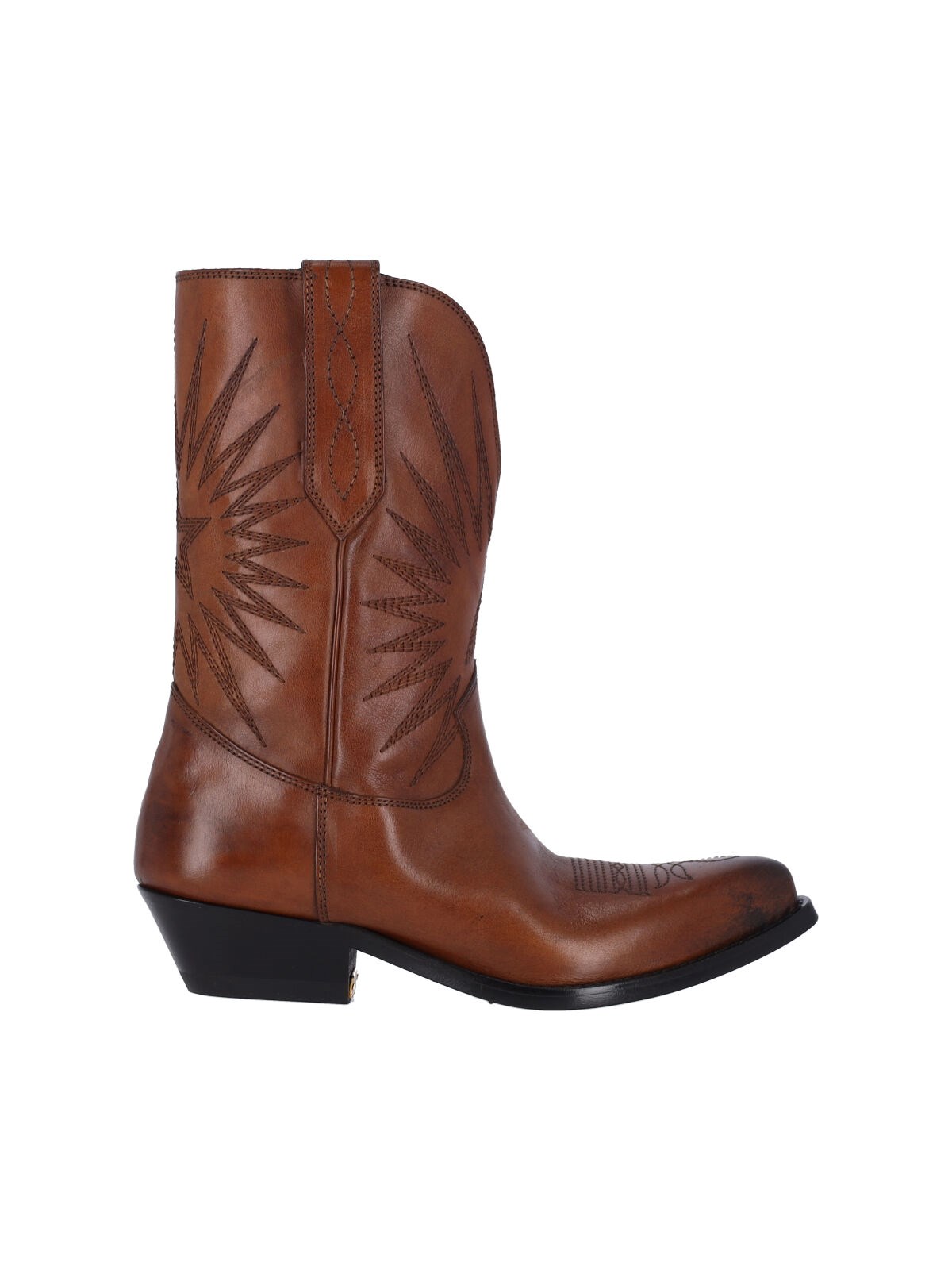 Golden Goose 'wish Star' Ankle Boots In Brown