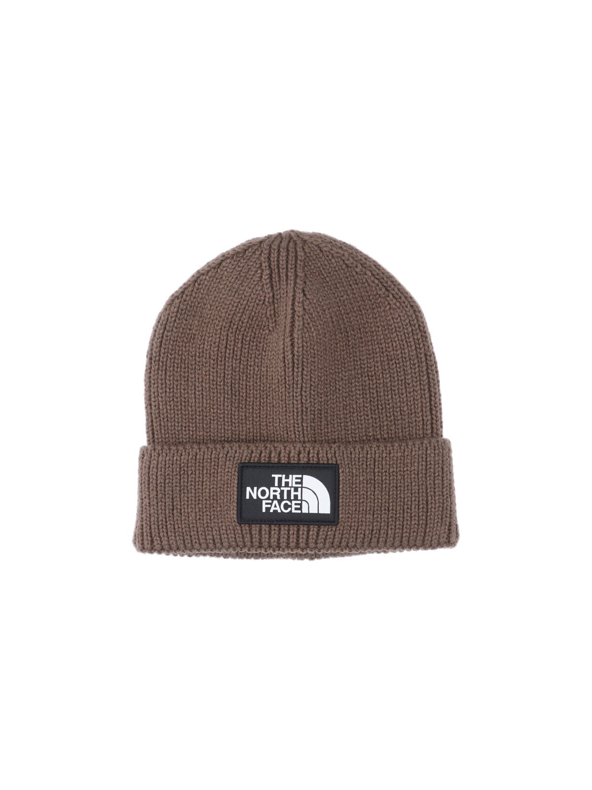 The North Face Logo Beanie In Brown
