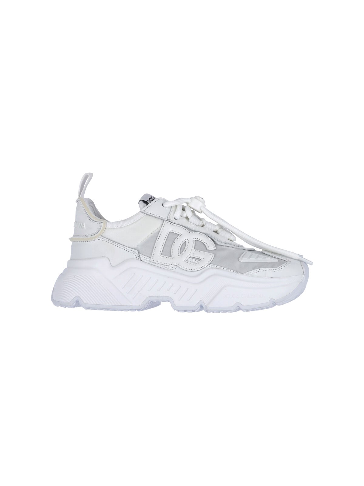Dolce & Gabbana Chunky White Sneakers With Layered Sole In White
