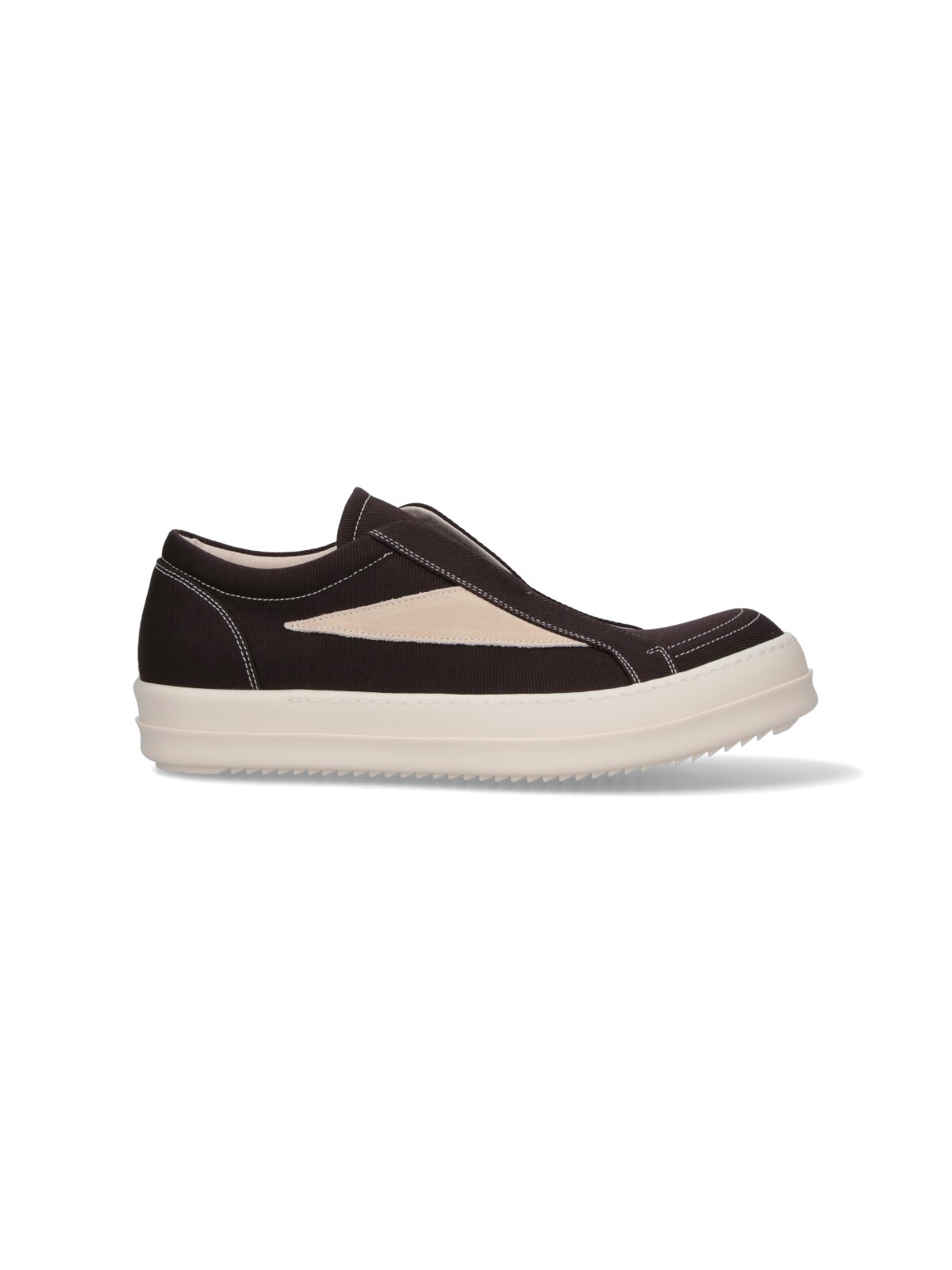 Rick Owens Drkshdw Low Top Sneakers Contrast Stitching In Black