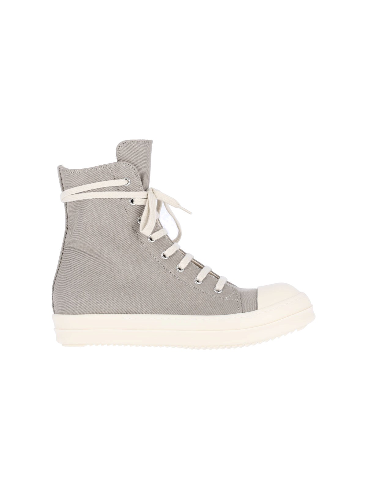 Rick Owens Drkshdw High-top Sneakers With Zip In Sand