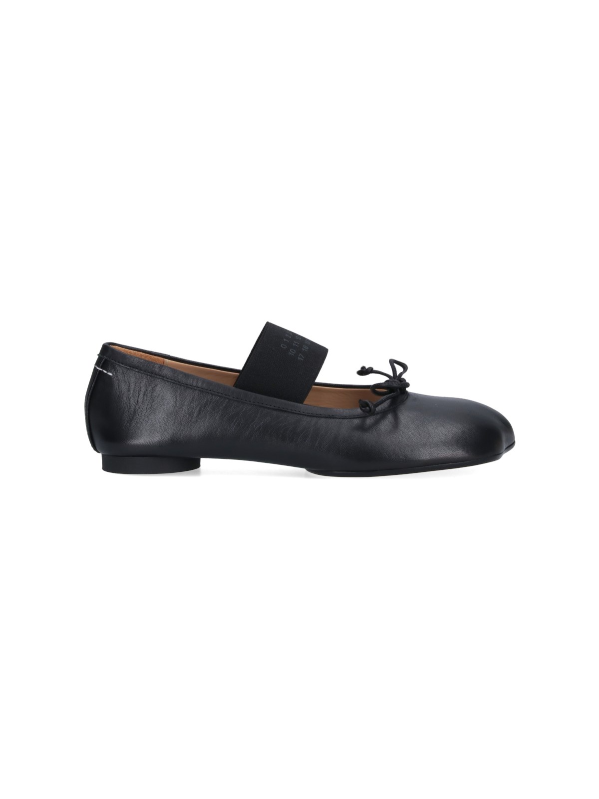Mm6 Maison Margiela Mm6 By Maison Margiela Ballerina Anatomic Leather Flats In Black