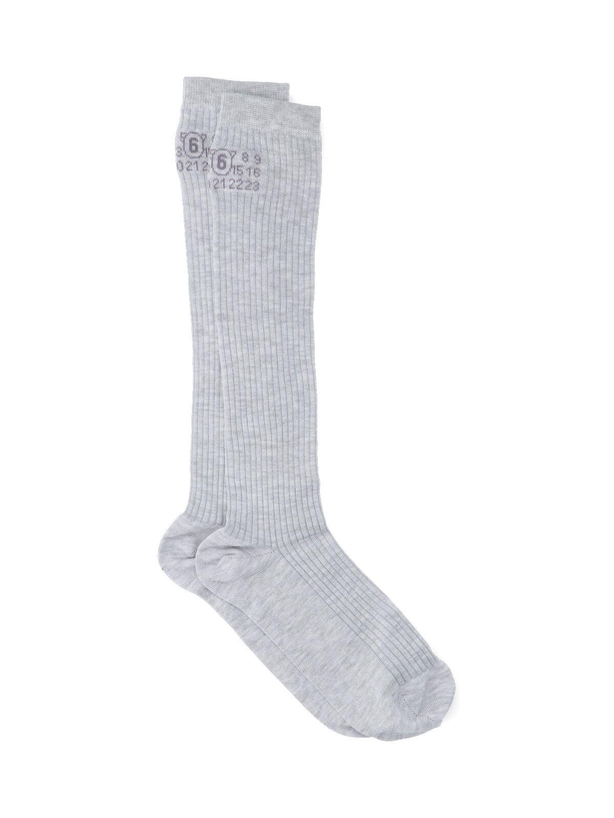 Mm6 Maison Margiela 'numeric' Socks In Gray