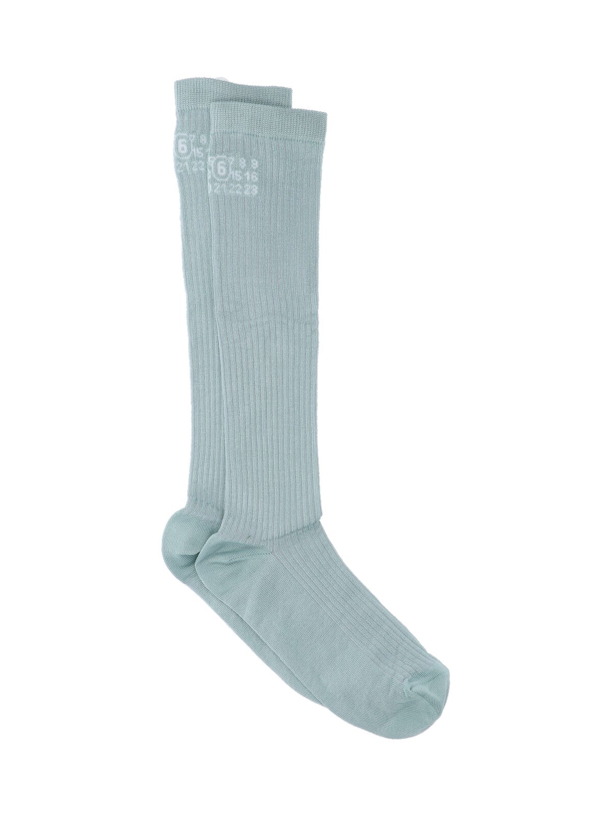 Mm6 Maison Margiela 'numeric' Socks In Blue