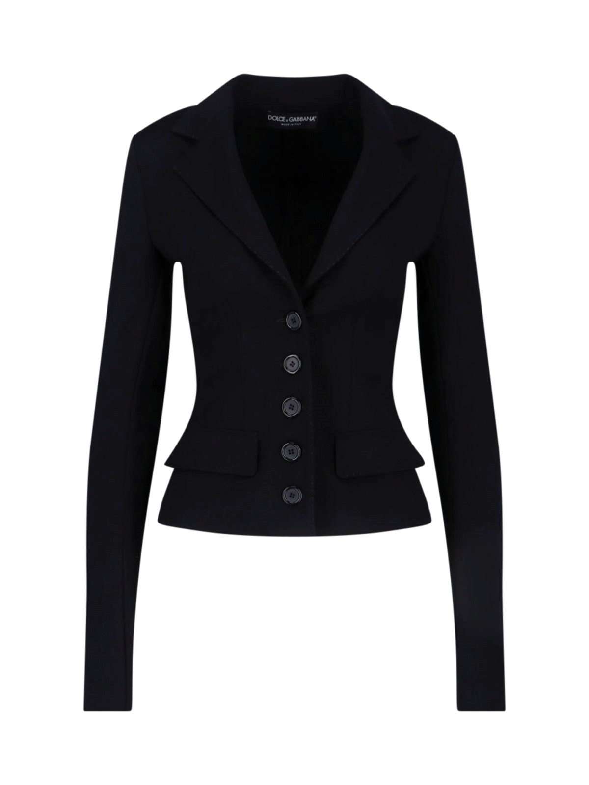 Dolce & Gabbana Single-breasted Virgin Wool Blazer In Black