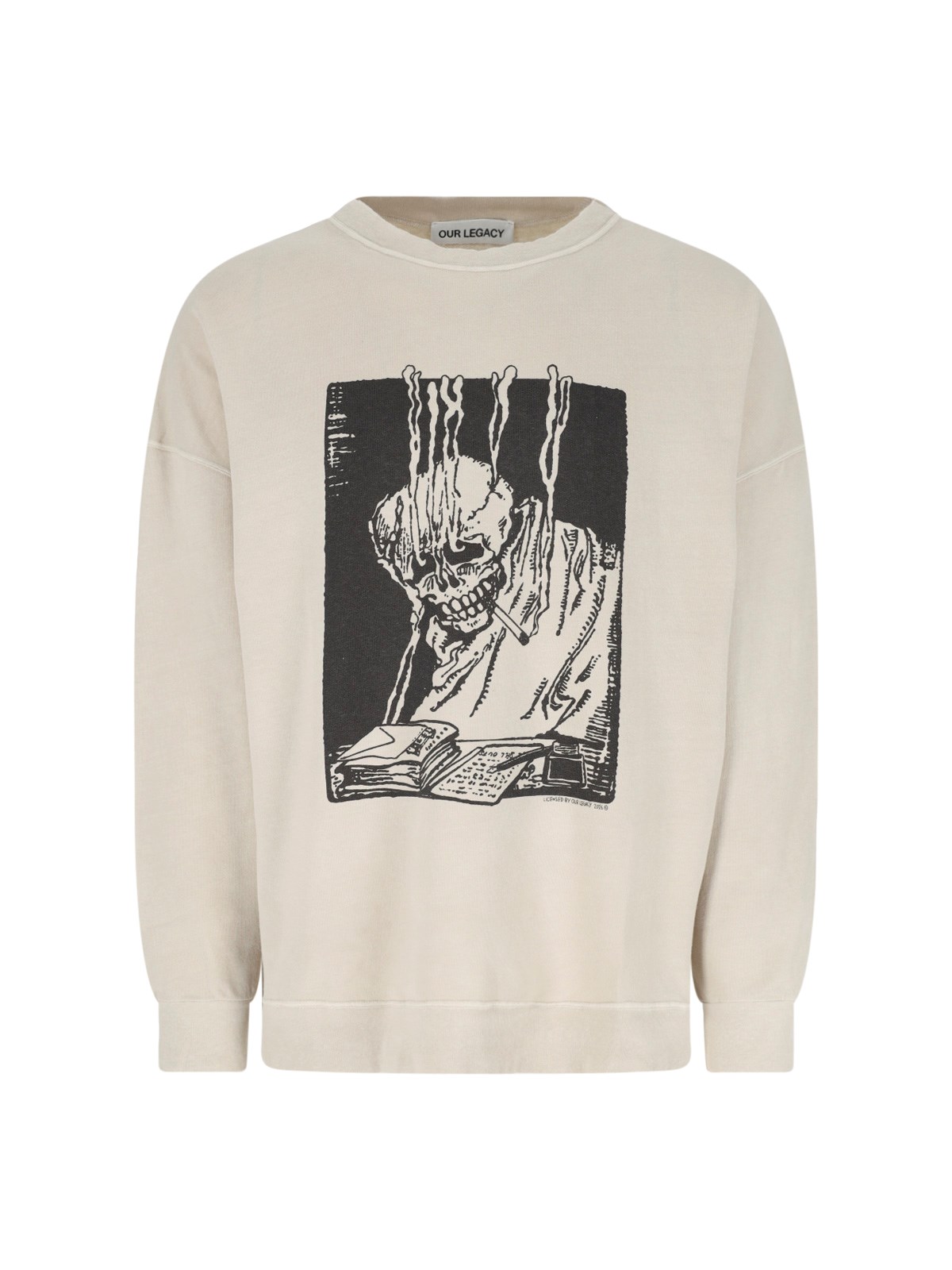 Our Legacy Uomo Beige Felpa "Angry Fan Mail"