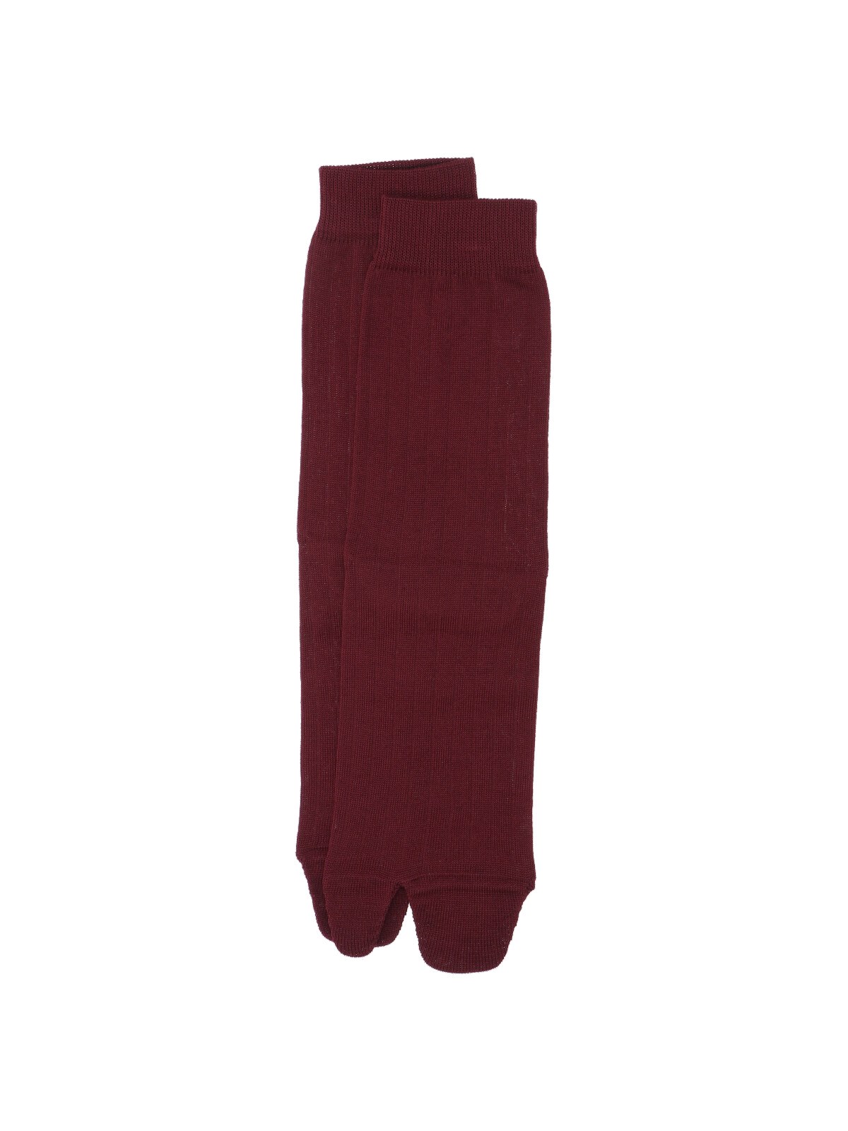 Maison Margiela 'tabi' Socks In Burgundy