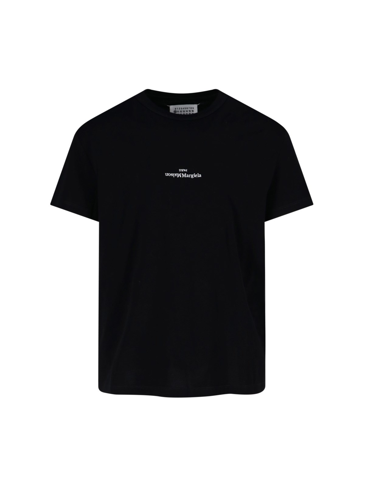 Maison Margiela Distorted Logo T-shirt In Black
