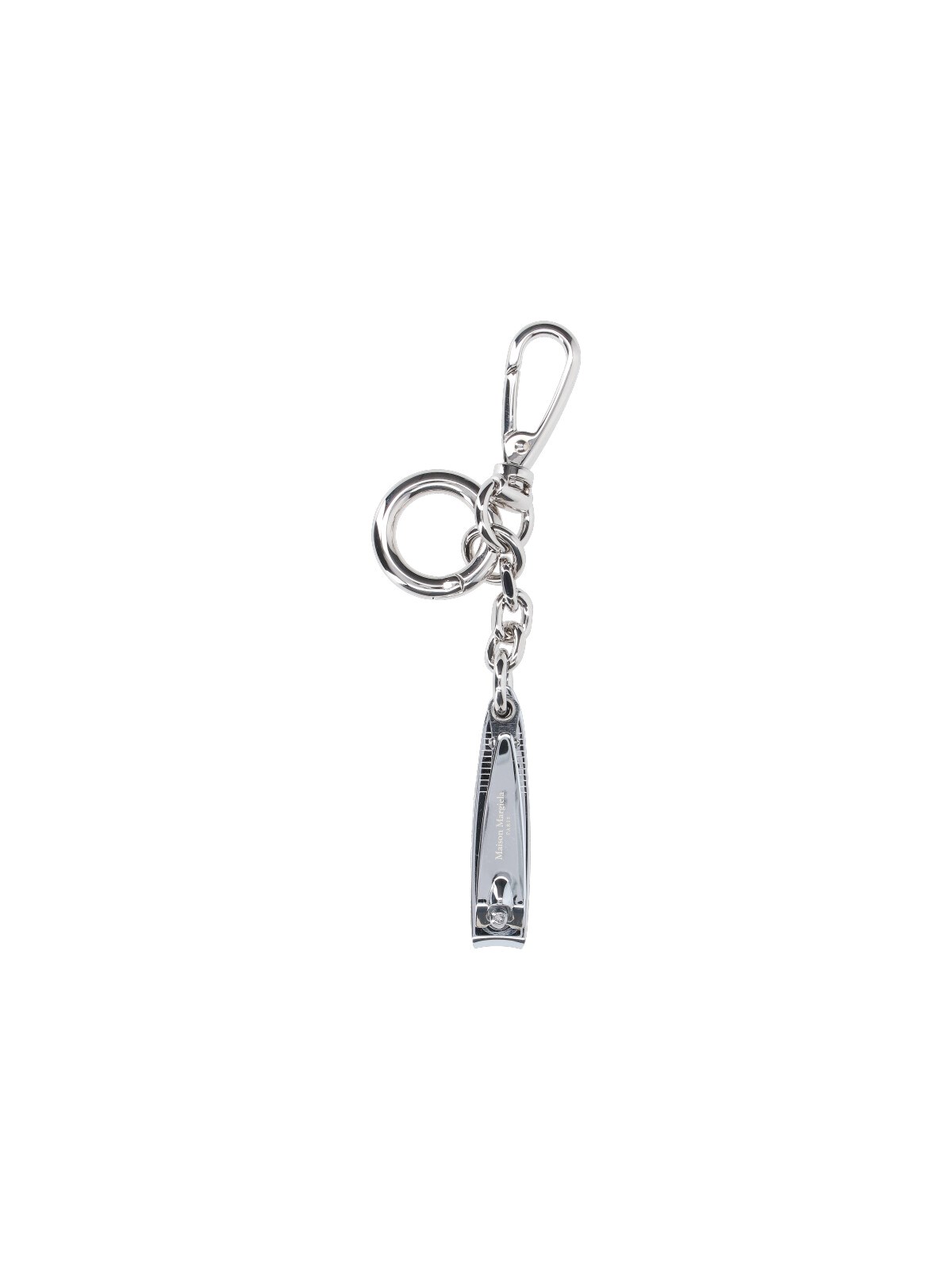 Maison Margiela Nail Cutter Keyring Charm In Silver