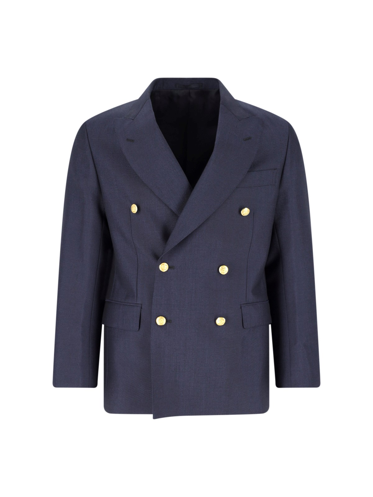 Kaptain Sunshine Double-Breasted Blazer In Wool Blend