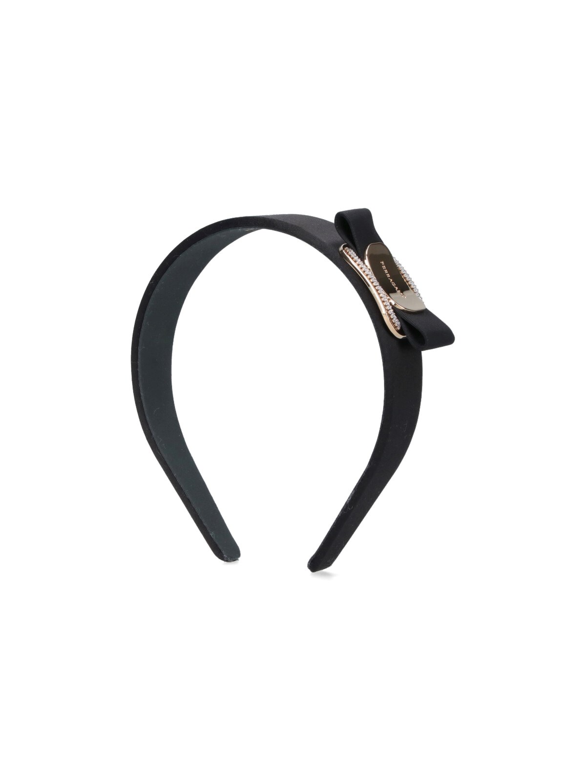 Ferragamo Hair Accessories With Bow And Gold Hardware In Black