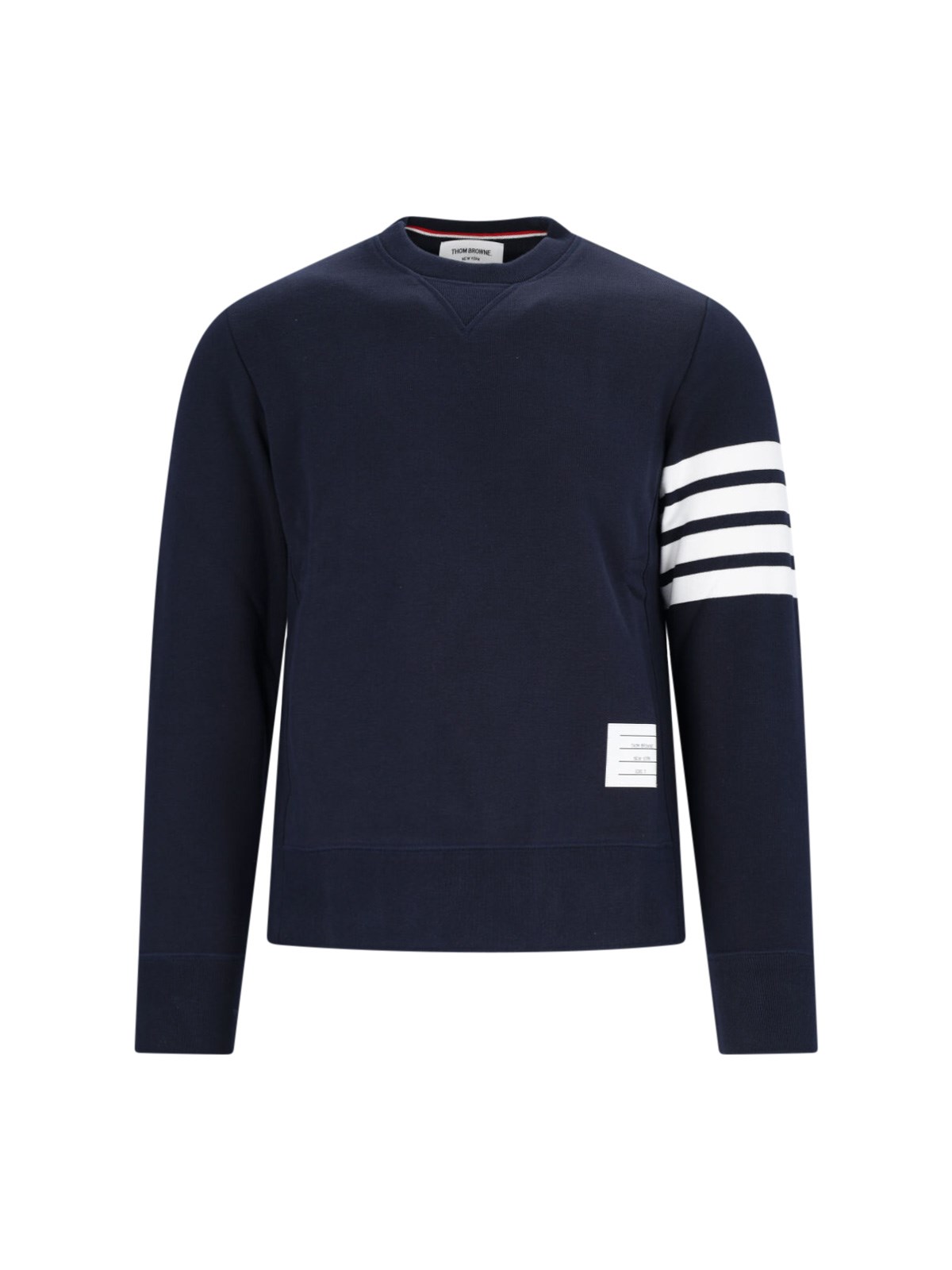Thom Browne Classic Sweatshirt In Classic Loopback With Engineered 4 B In Blue