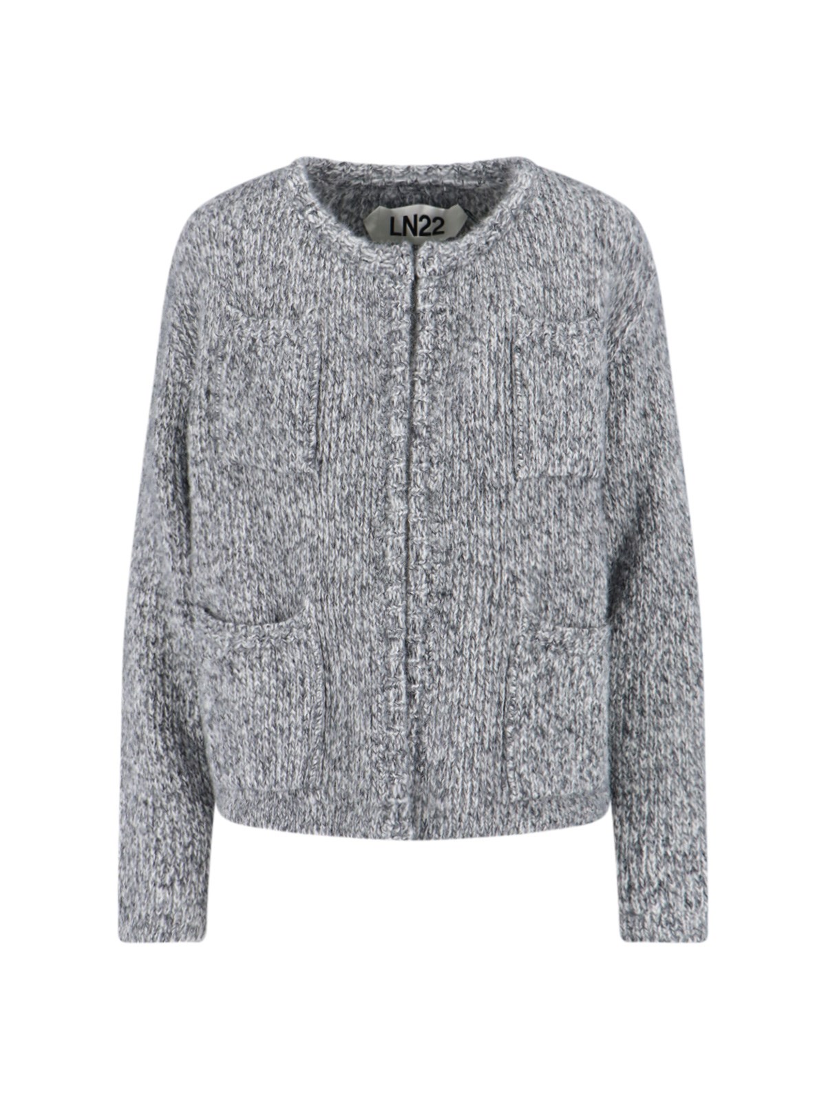 Ln22 Wool Blend Cardigan In Gray