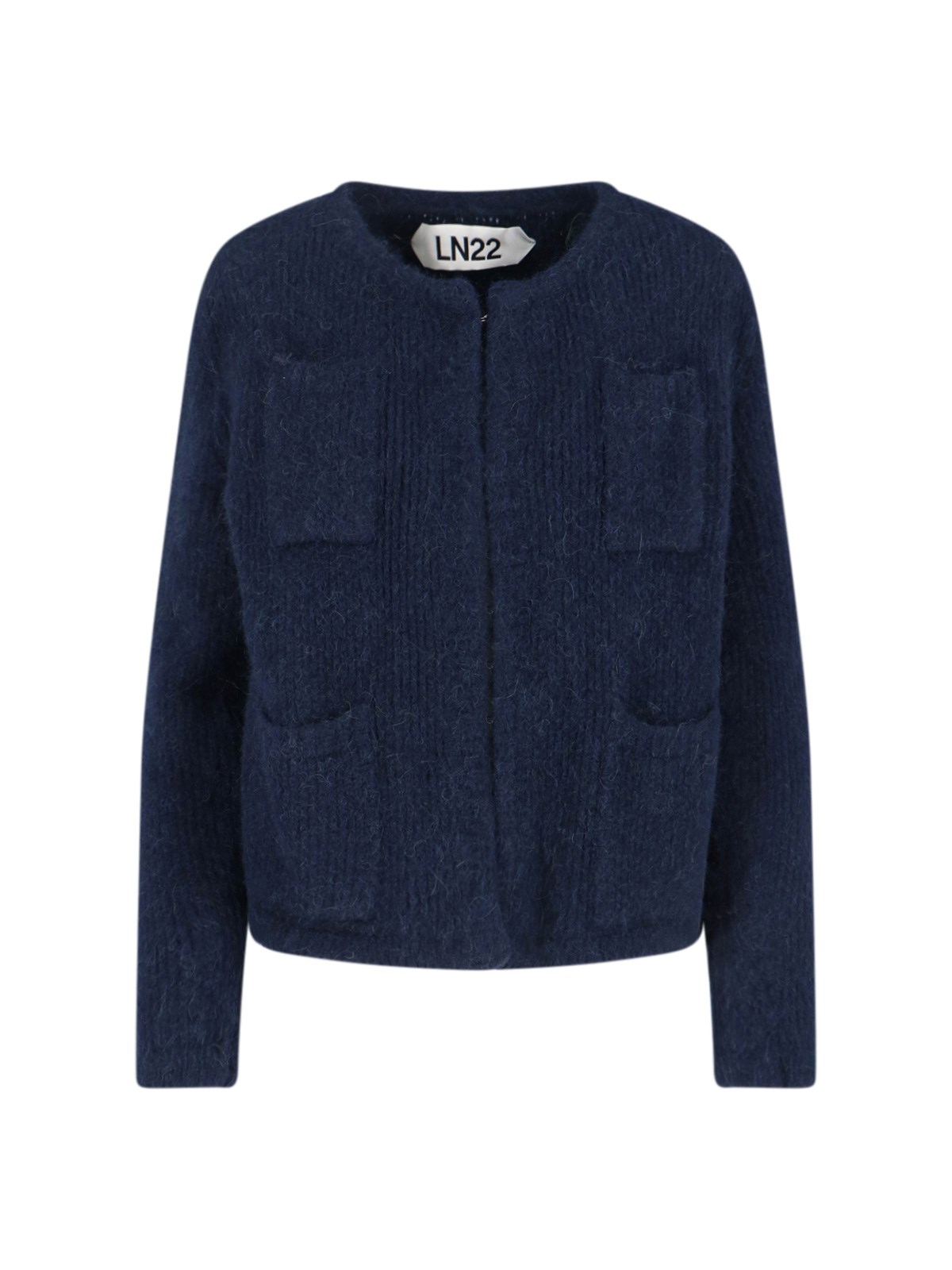 Ln22 Wool Blend Cardigan In Blue