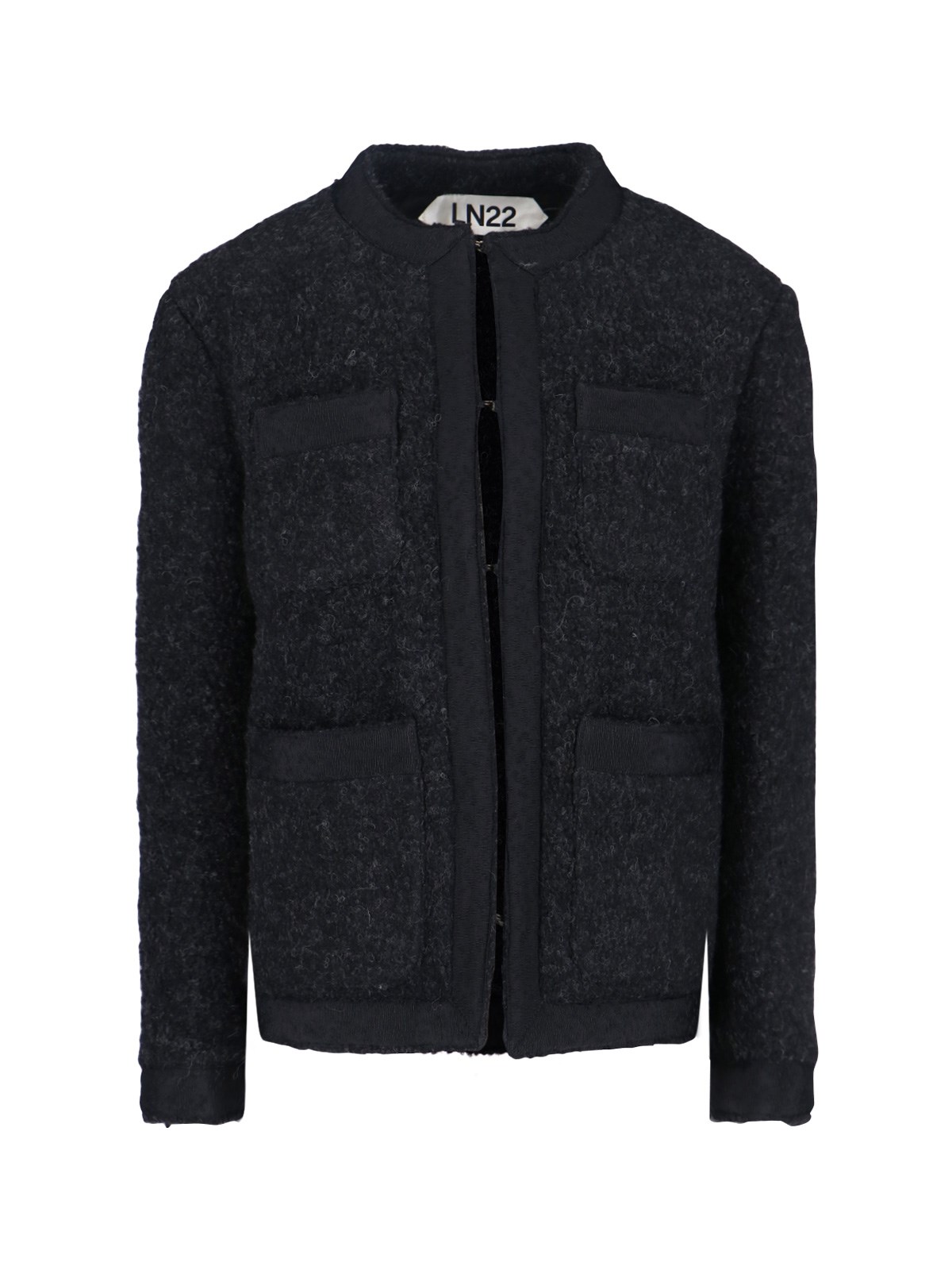 Ln22 Wool Blend Jacket In Black