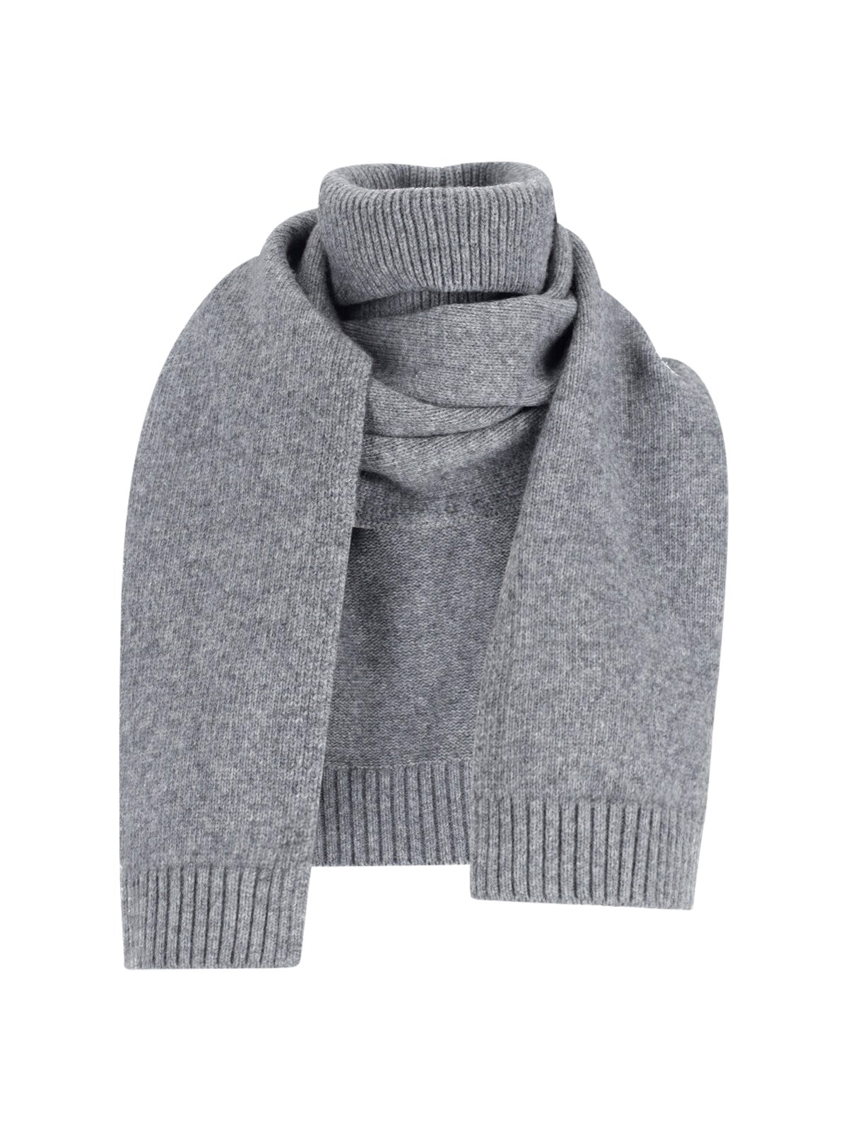 Lvir Scarf With Wool Blend Collar In Gray