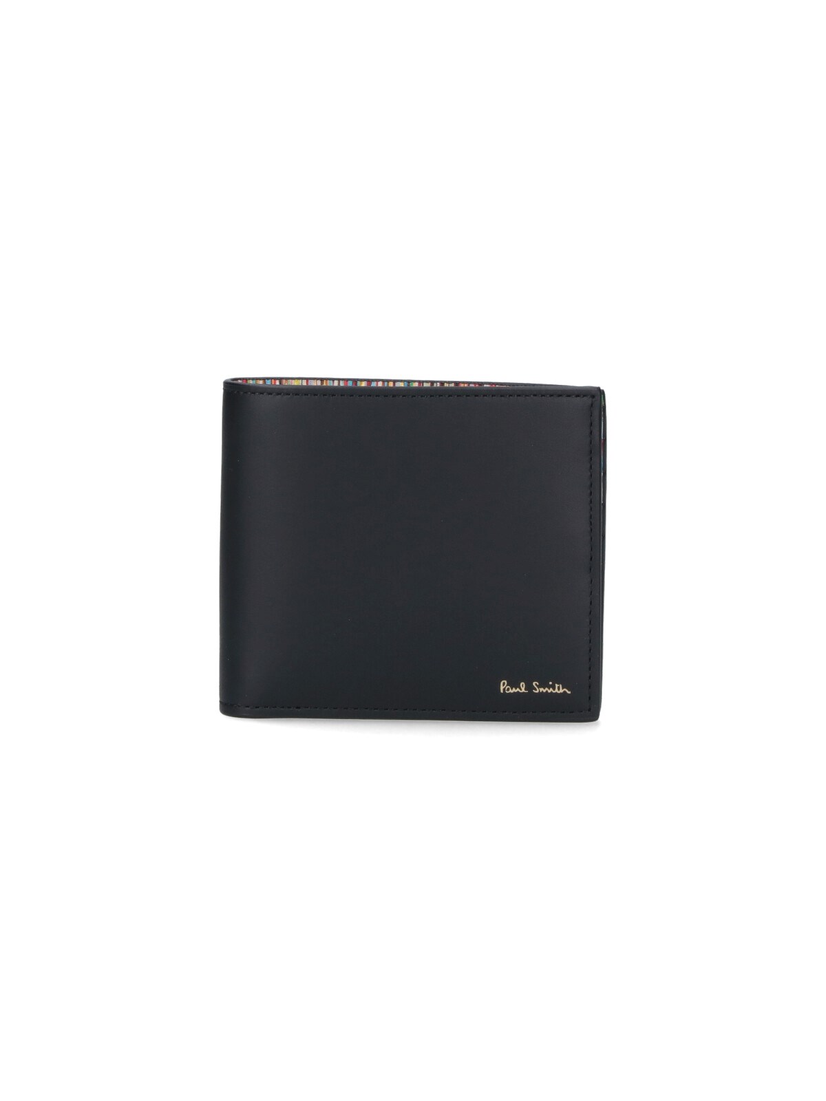 Paul Smith Bifold Wallet In Smooth Cowhide Leather In Black