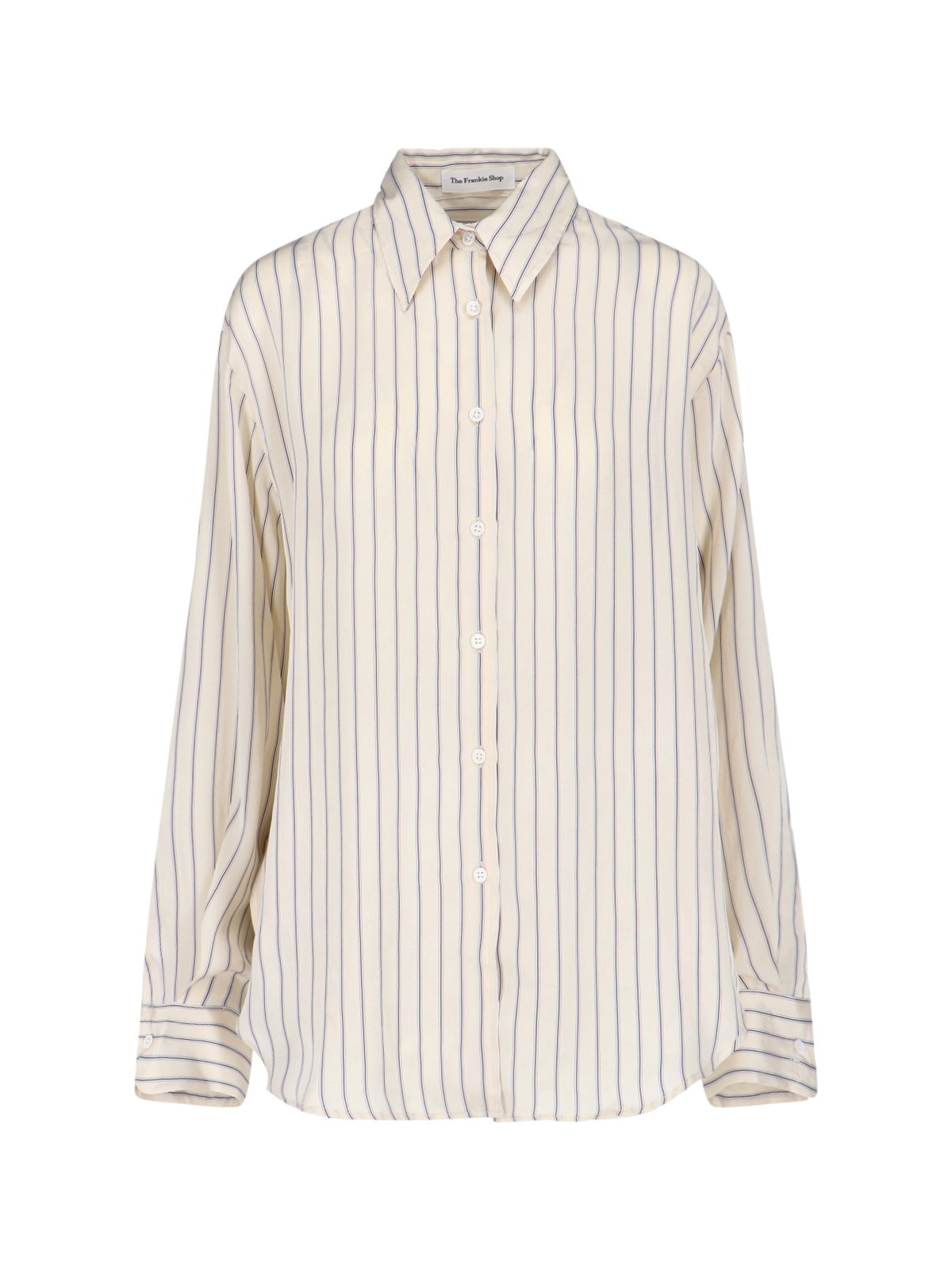 The Frankie Shop 'peri' Striped Shirt In White