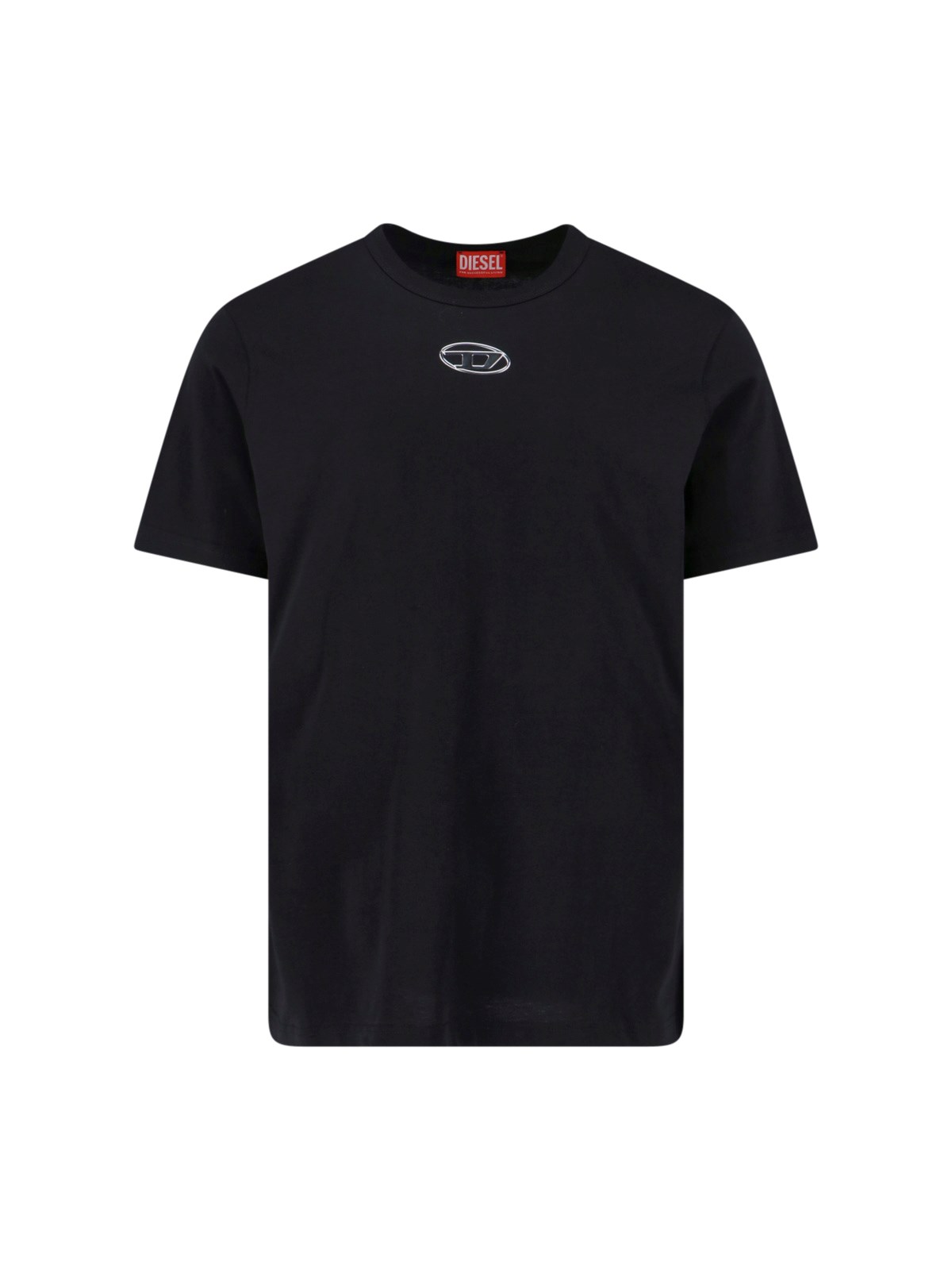 Diesel Mens 900 T-norm-iod Logo-embroidered Cotton-jersey T-shirt In Black