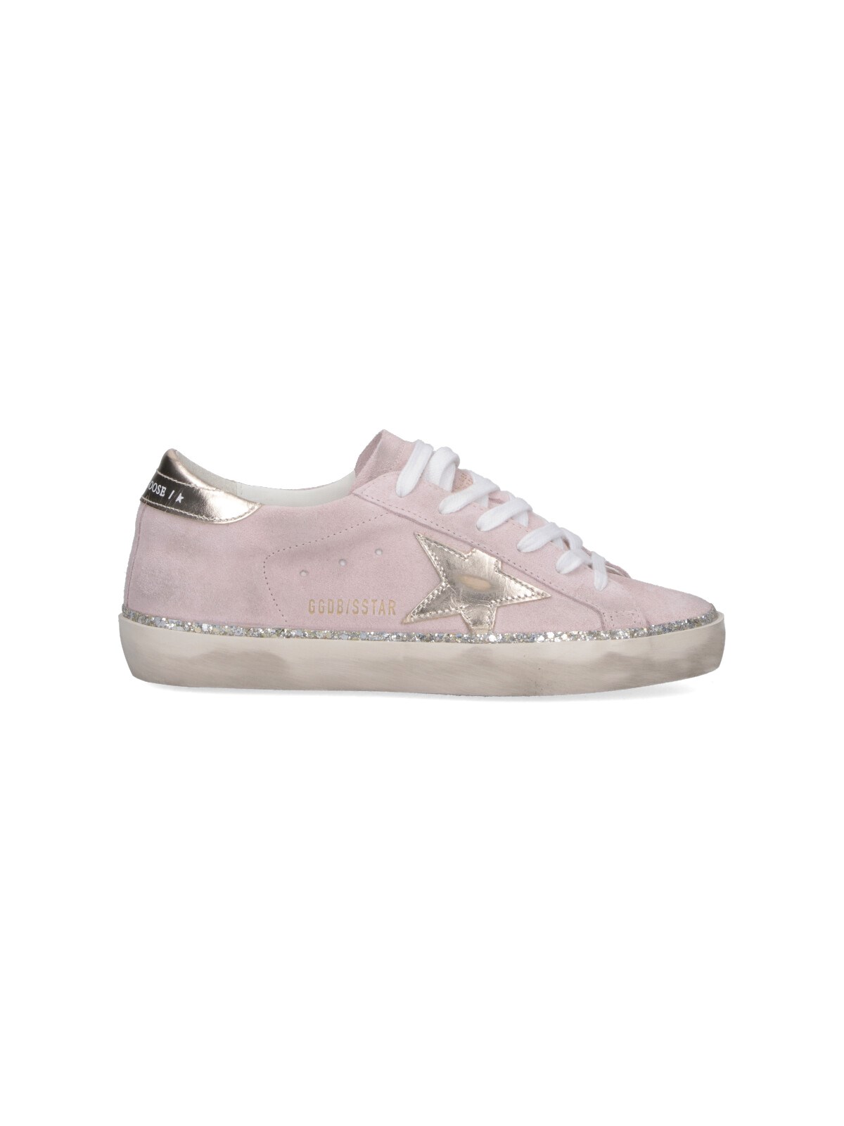 Golden Goose Super Star Suede Upper Laminated St In Pink