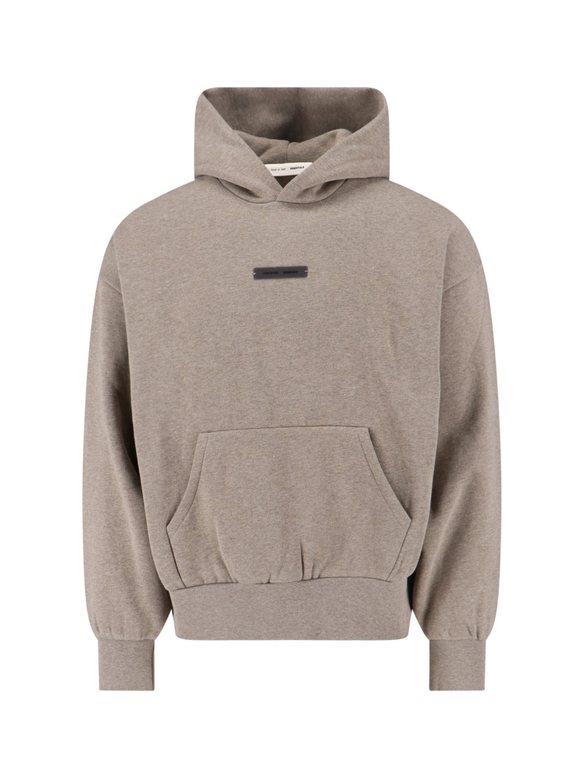 Essentials Logo Hoodie In Gray