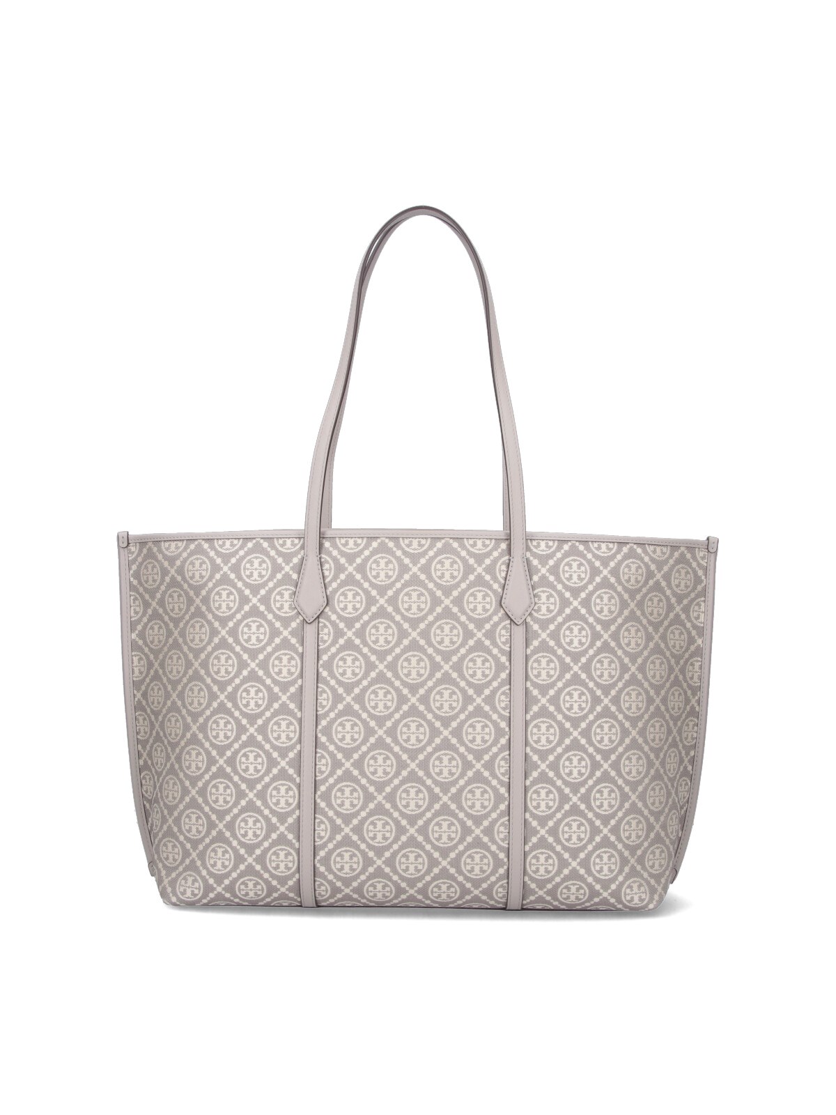Tory Burch "perry T" Shopper Bag In Gray