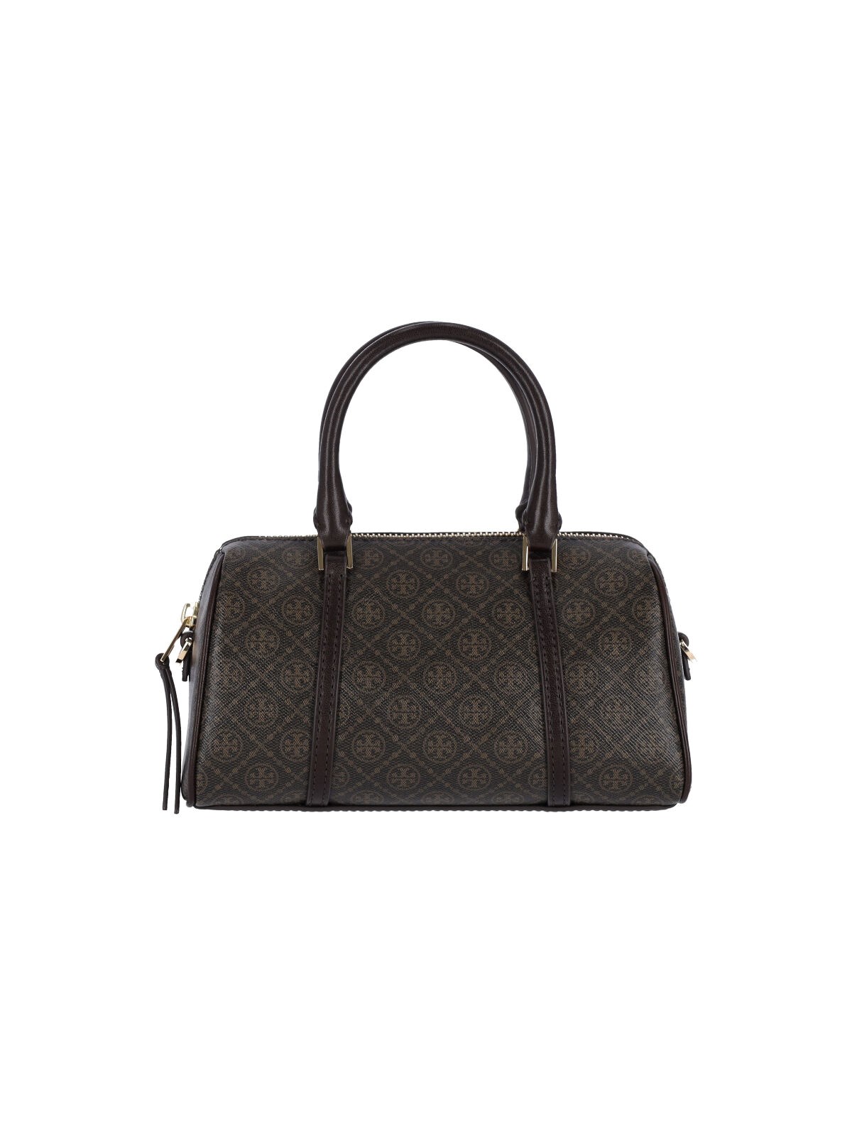 Tory Burch Mini "barrel T Monogram" Shoulder Bag In Brown