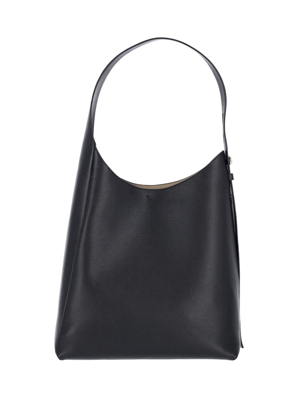 Tory Burch Small Leather Hobo Bag With Adjustable Strap In Black