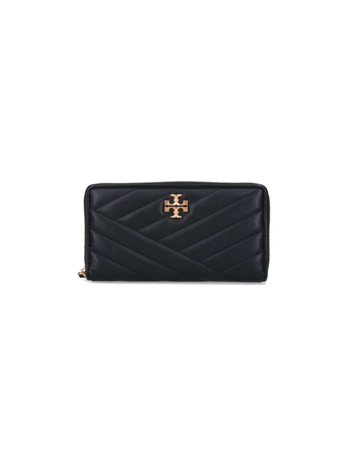 Tory Burch Continental Wallet Kira Chevron In Black