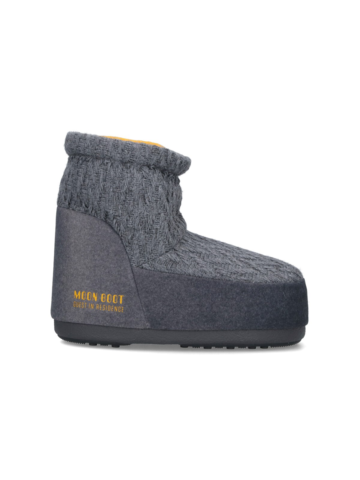Moon Boot X Guest In Residence Knitted Icon Low Boots In Gray