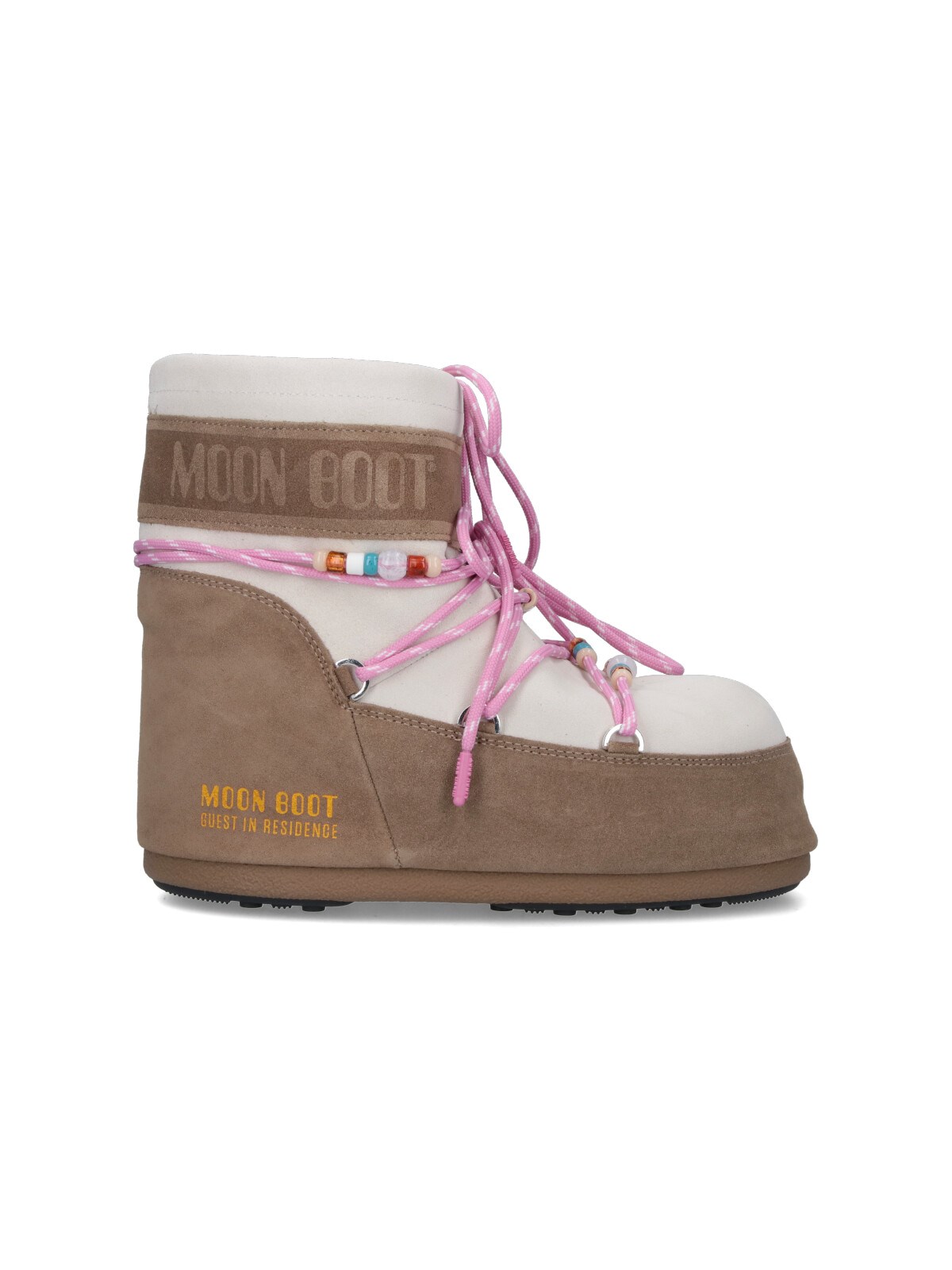 Moon Boot Two-tone Suede S X Guest In Residence Icon Low Ankle Boots In Brown