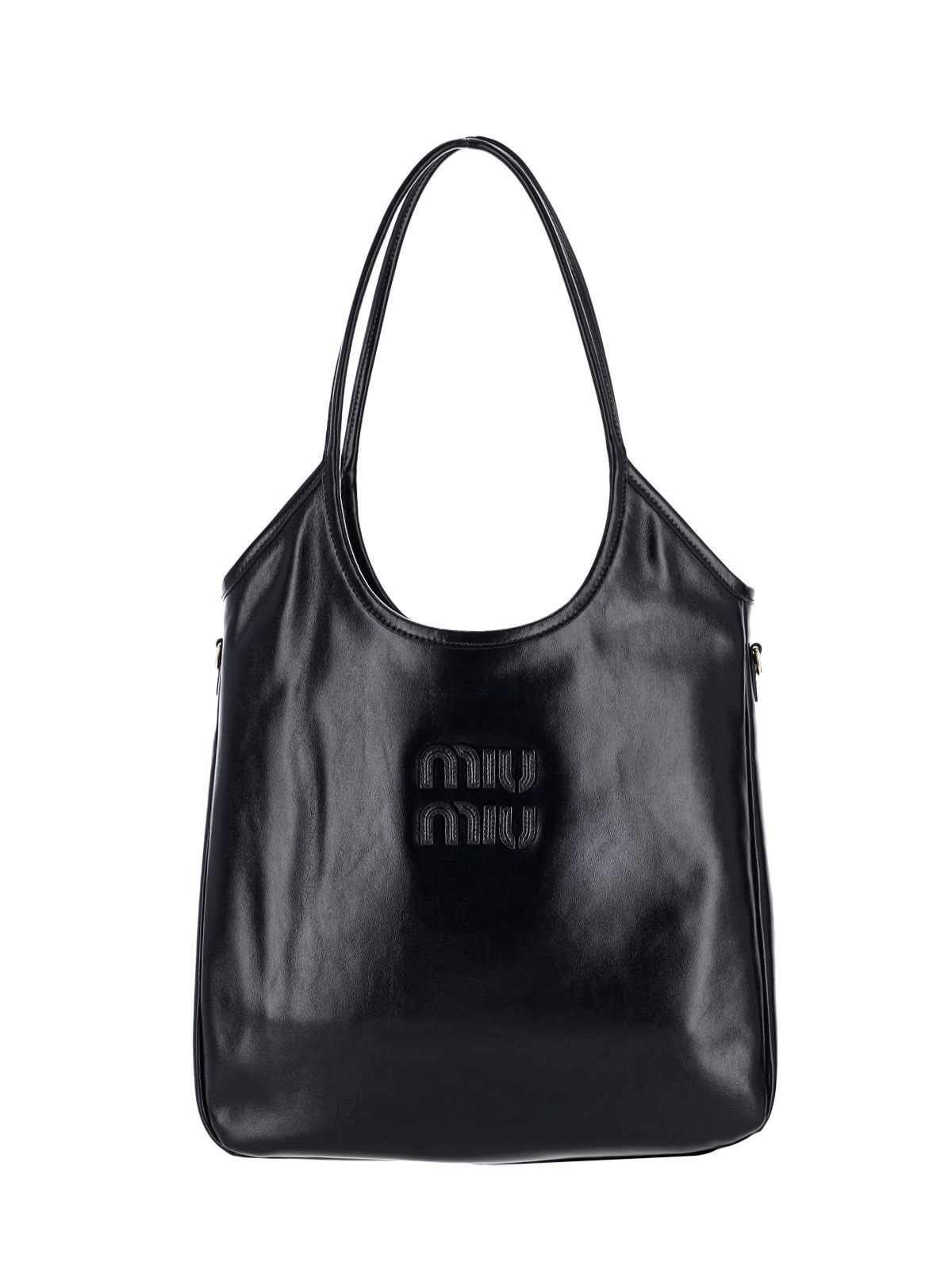 Miu Miu 'ivy' Large Tote Bag In Black