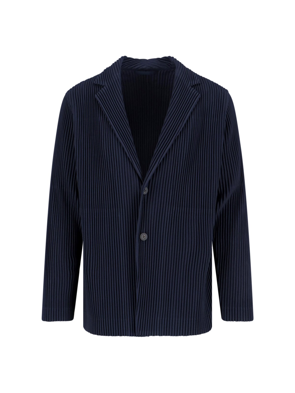 Homme Plisse Pleated Single-Breasted Blazer