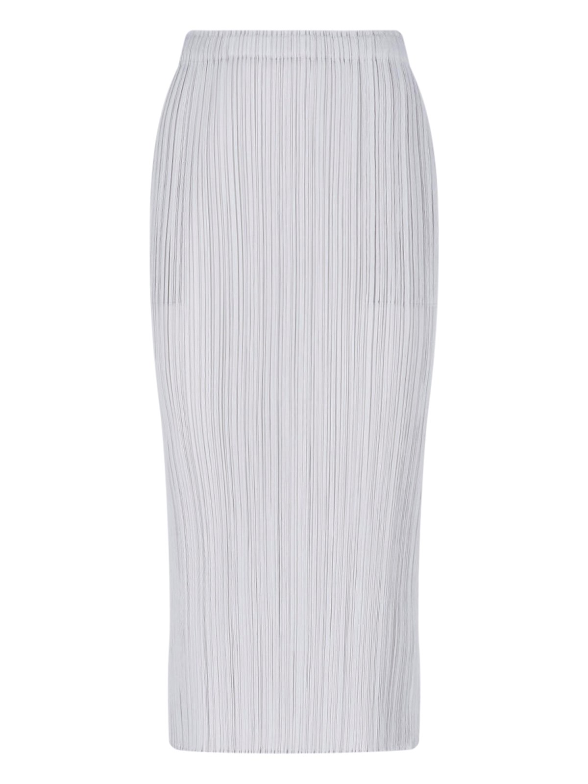 Pleats Please Pleated Midi Skirt In White