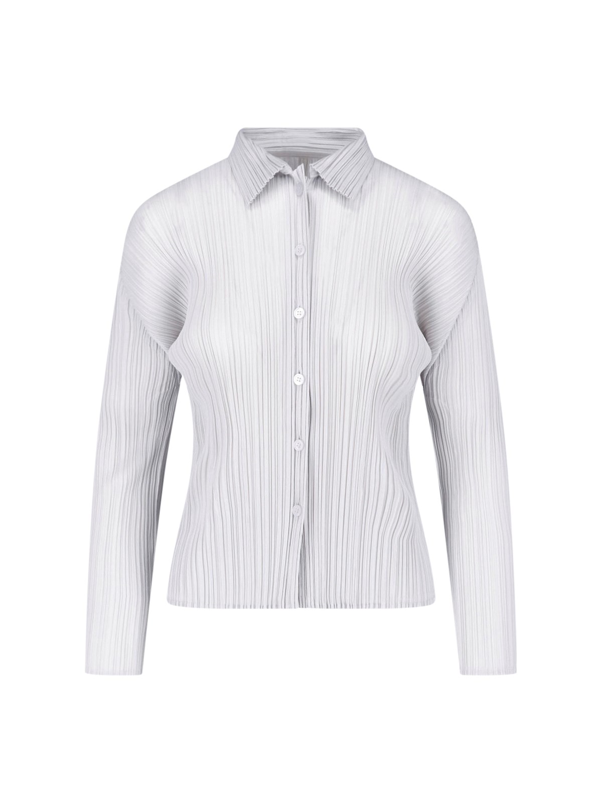 Pleats Please Pleated Shirt In White