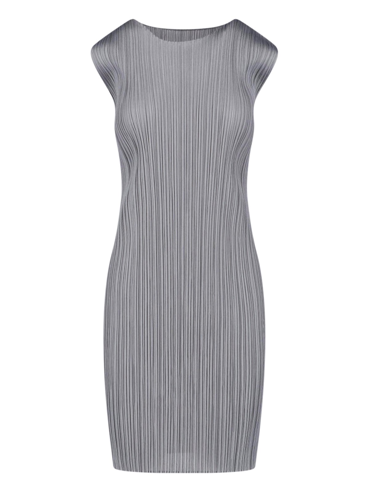 Pleats Please Pleated Mini Dress In Burgundy