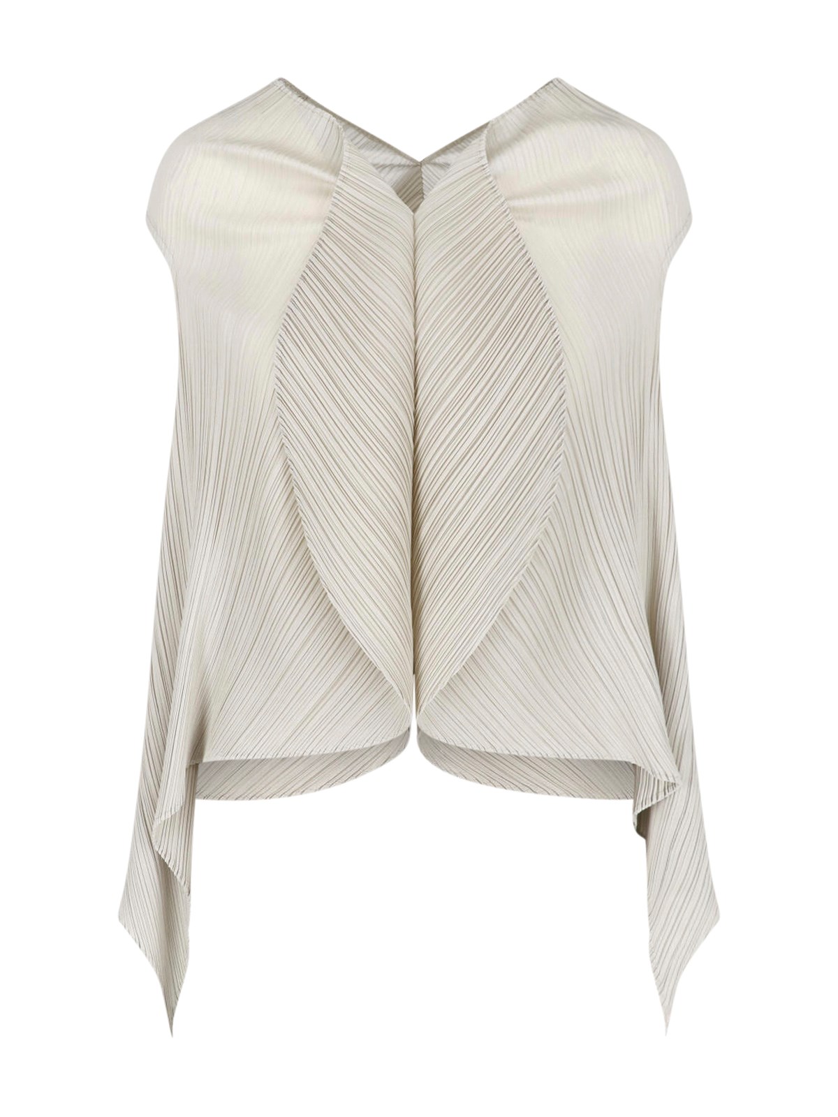 Pleats Please Pleated Sculptural Top In Gray