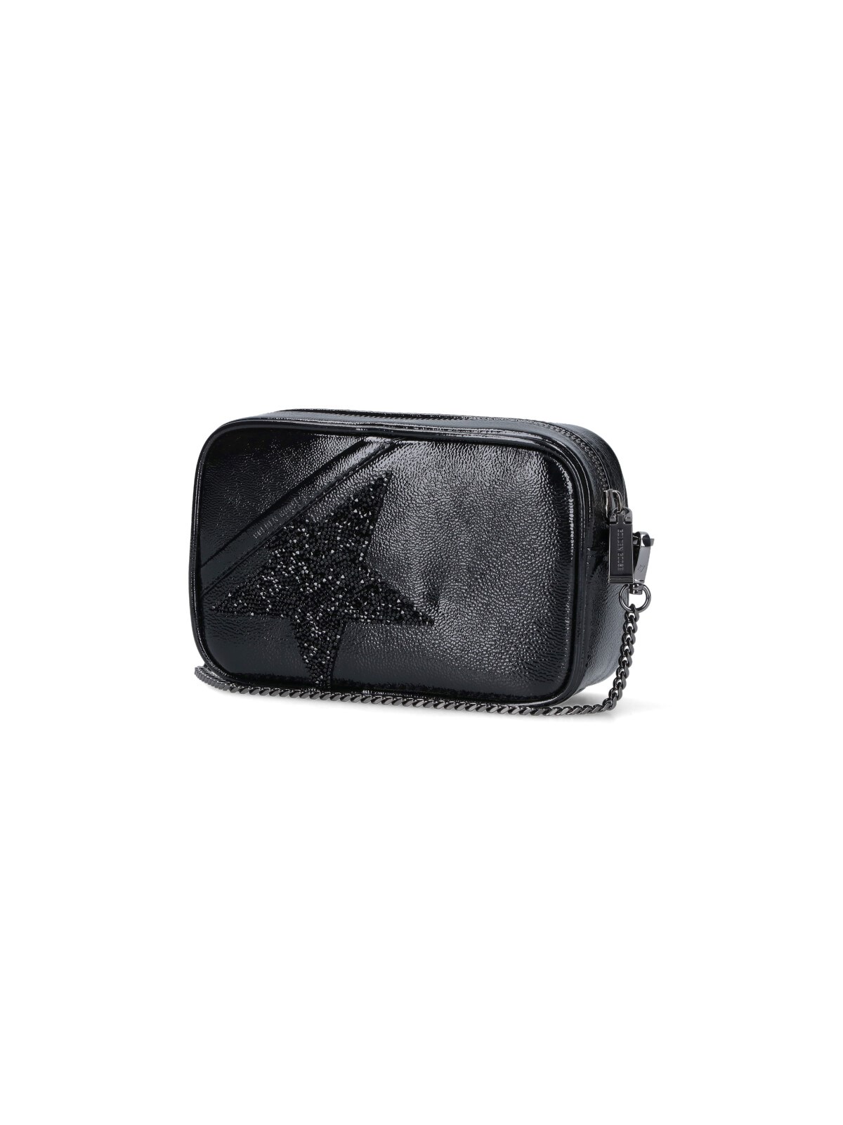 ゴールデングース GGDB VEDETTE スター ショルダーバッグ ブラック Star Bag in glossy black leather with tone-on-tone star