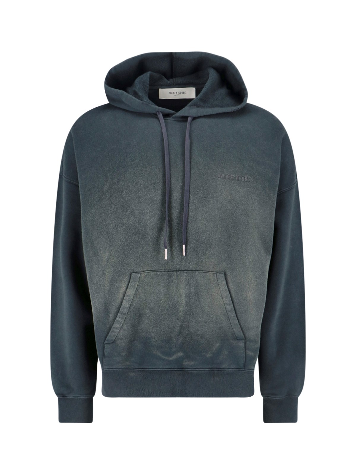 Golden Goose Deluxe Brand Bleached Effect Drawstring Hoodie In Black
