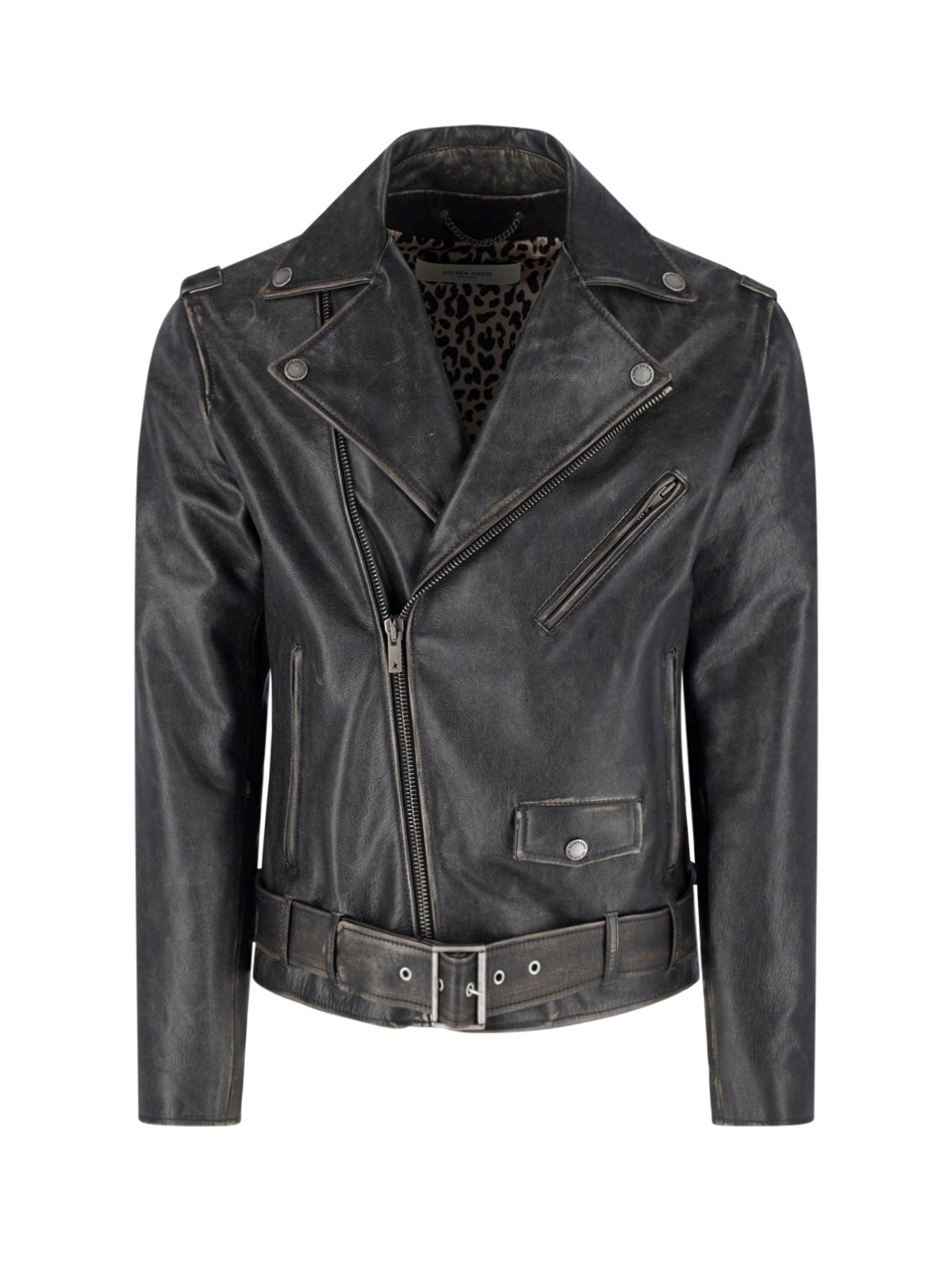 Golden Goose Asymmetrical Leather Jacket