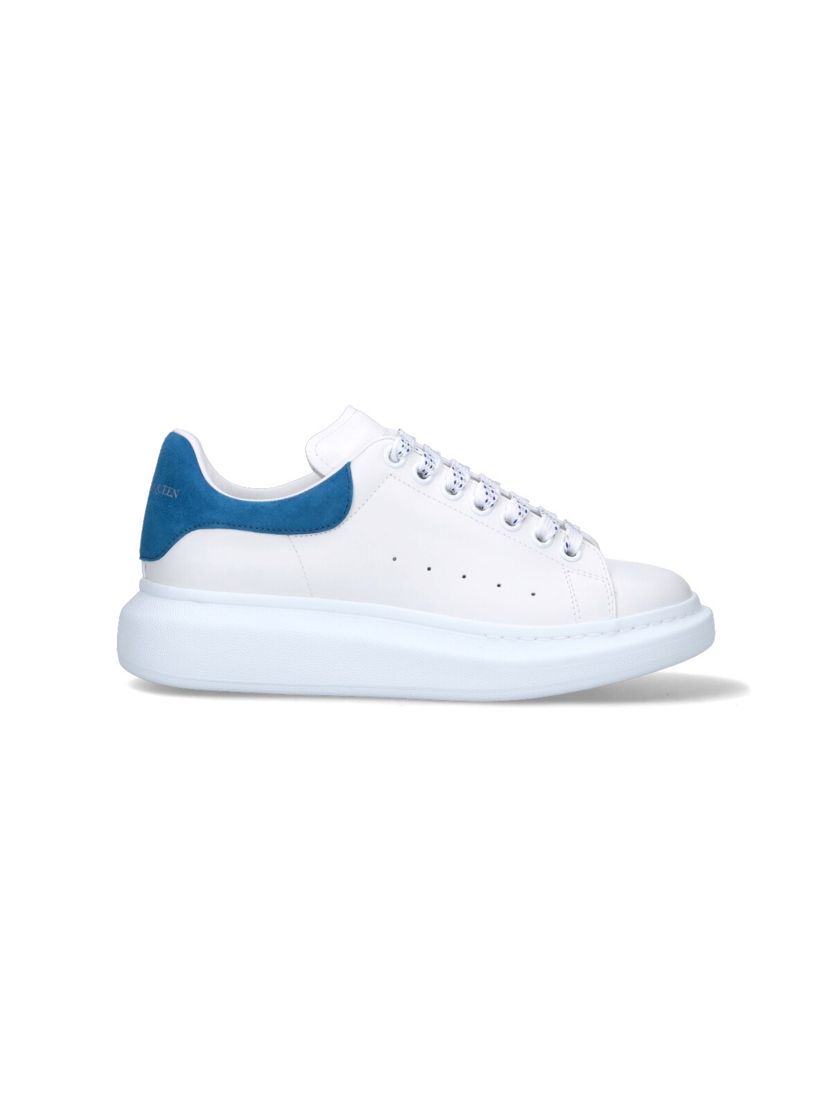 Alexander Mcqueen Oversized Leather Sneakers Detail Contrasting In Gray