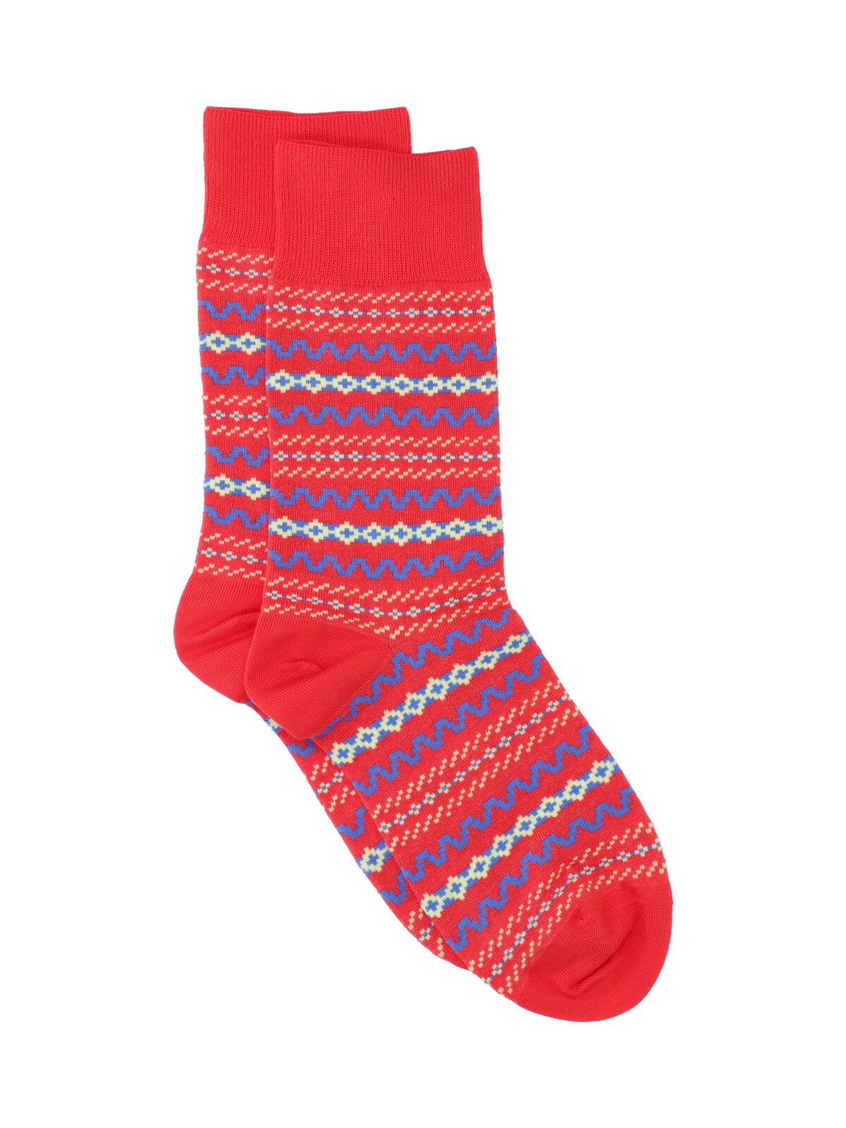 Jw Anderson 'fairisle' Socks In Red