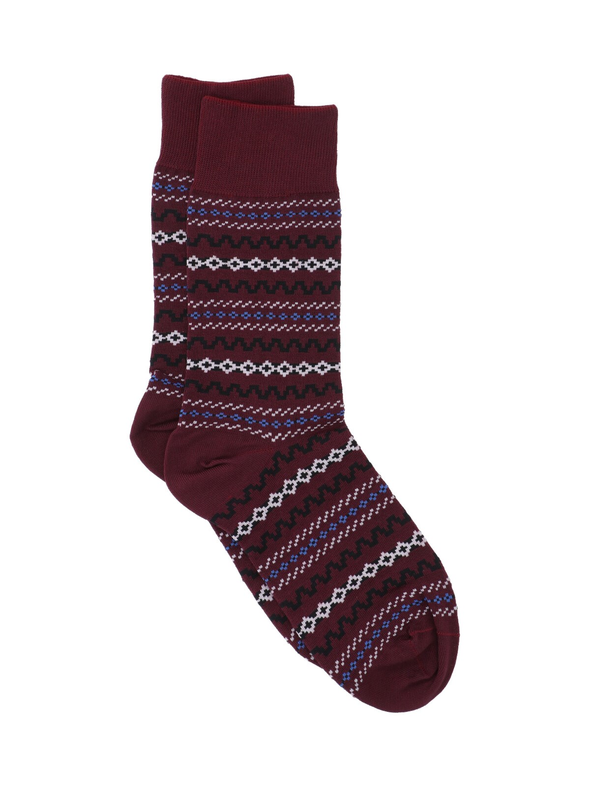 Jw Anderson 'fairisle' Socks In Brown