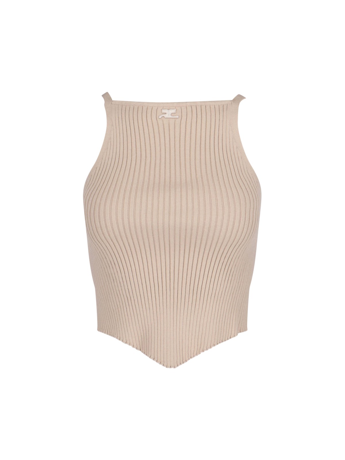 Courrèges Knit Top In Neutral